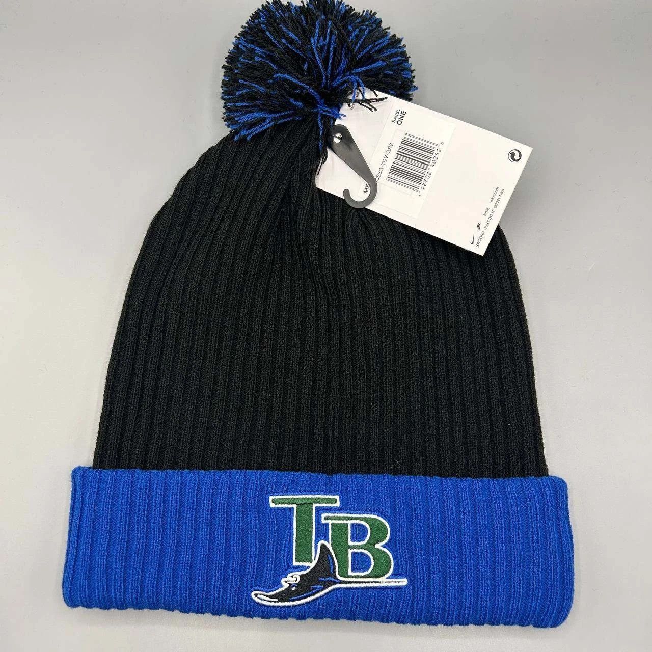 Nike Tampa Bay Devil Rays x Nike Hat Men Cuffed Beanie Pom Pom Size ONE SIZE - 1 Thumbnail