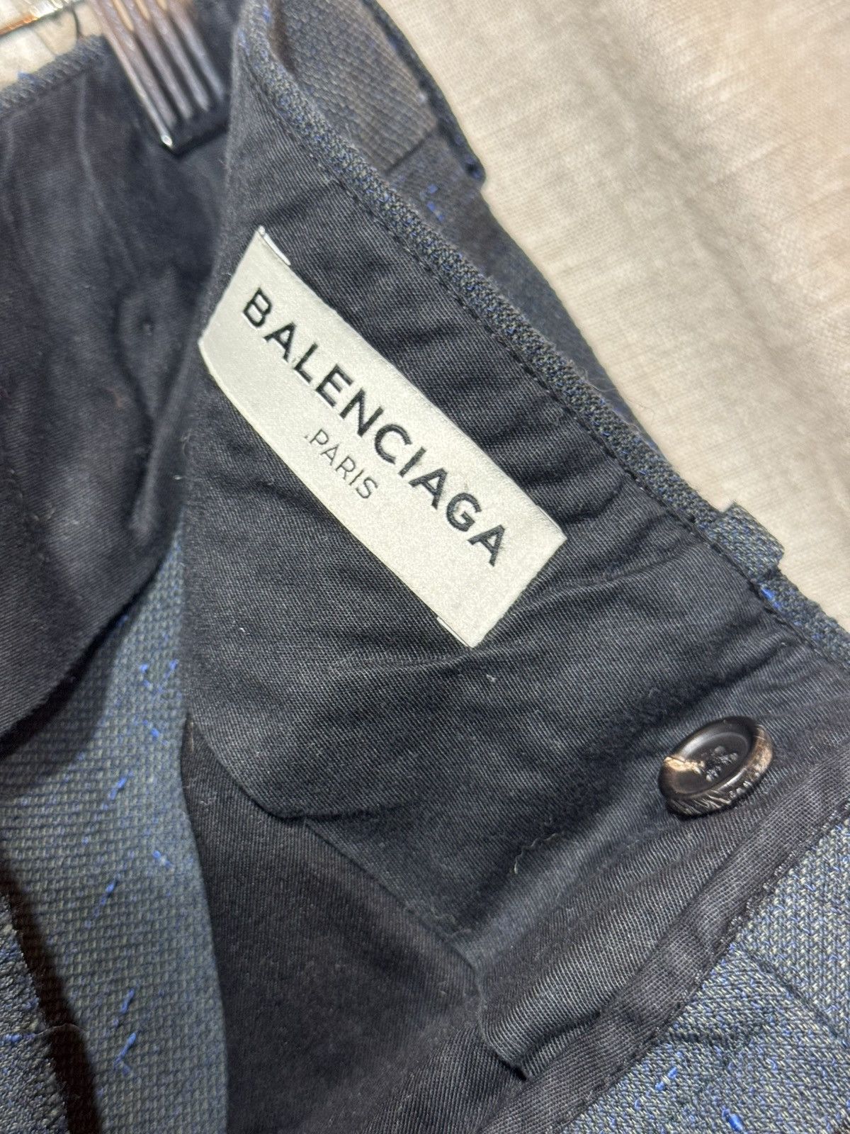 Balenciaga balenciaga tailored pants wool cotton grey blue 46 slim Size US 29 - 2 Thumbnail
