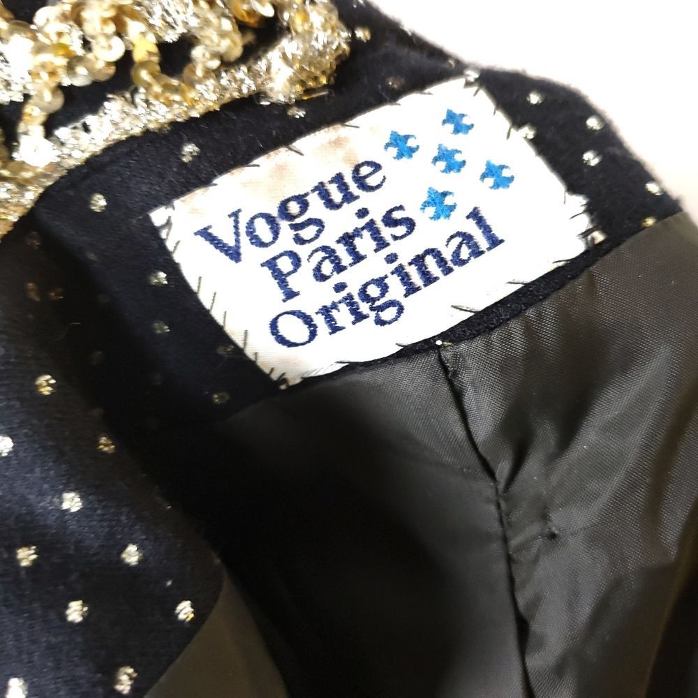 Vintage Vintage Gold & Silver 80s Sequin Blazer L Vogue Paris Size L / US 10 / IT 46 - 8 Thumbnail