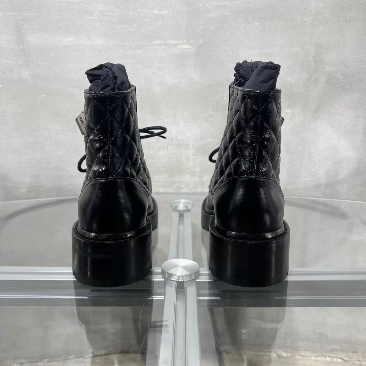 Chanel Chanel women's black CC quilted short boots Size US 5.5 / IT 35.5 - 6 Thumbnail