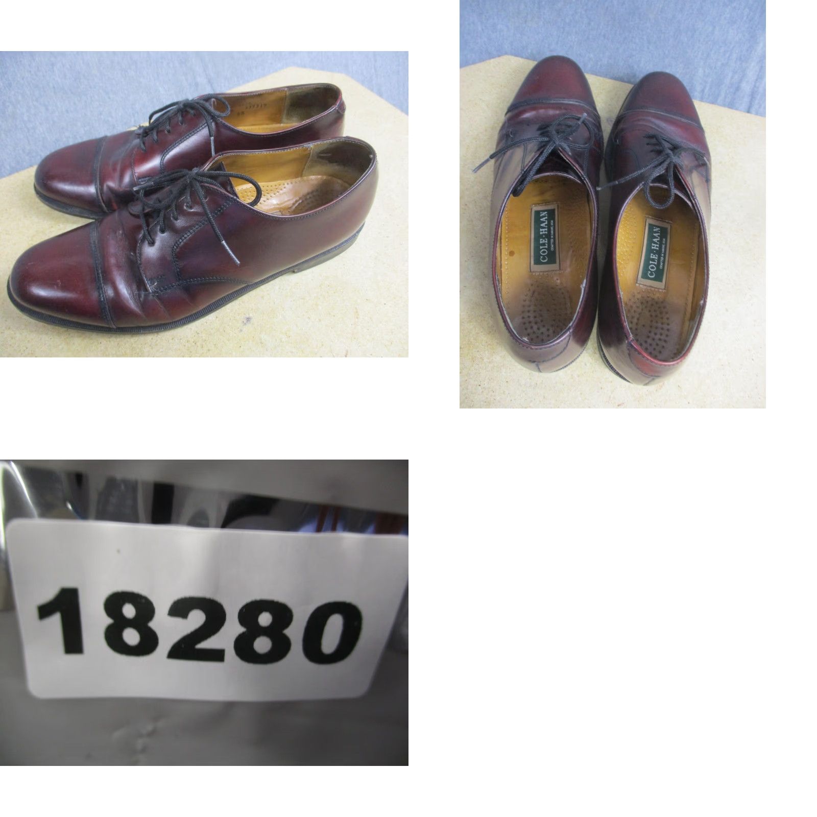 Cole Haan VINTAGE Cole Haan Dress Shoes Mens Size 10 Burgundy Leather Cap Toe Oxford Made USA Size ONE SIZE - 9 Thumbnail