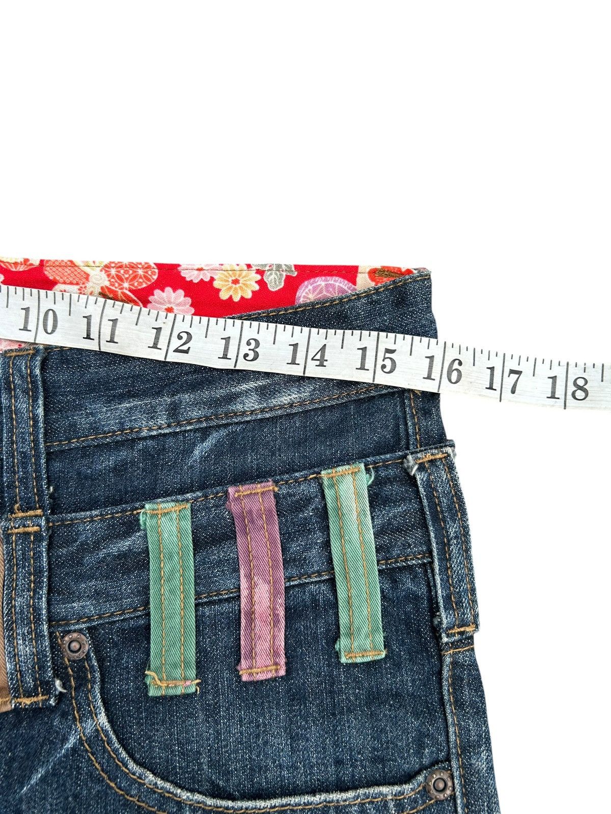 Kapital Nylaus Double Waist Japanese Punk Distressed Denim Jeans Size US 32 / EU 48 - 17 Thumbnail