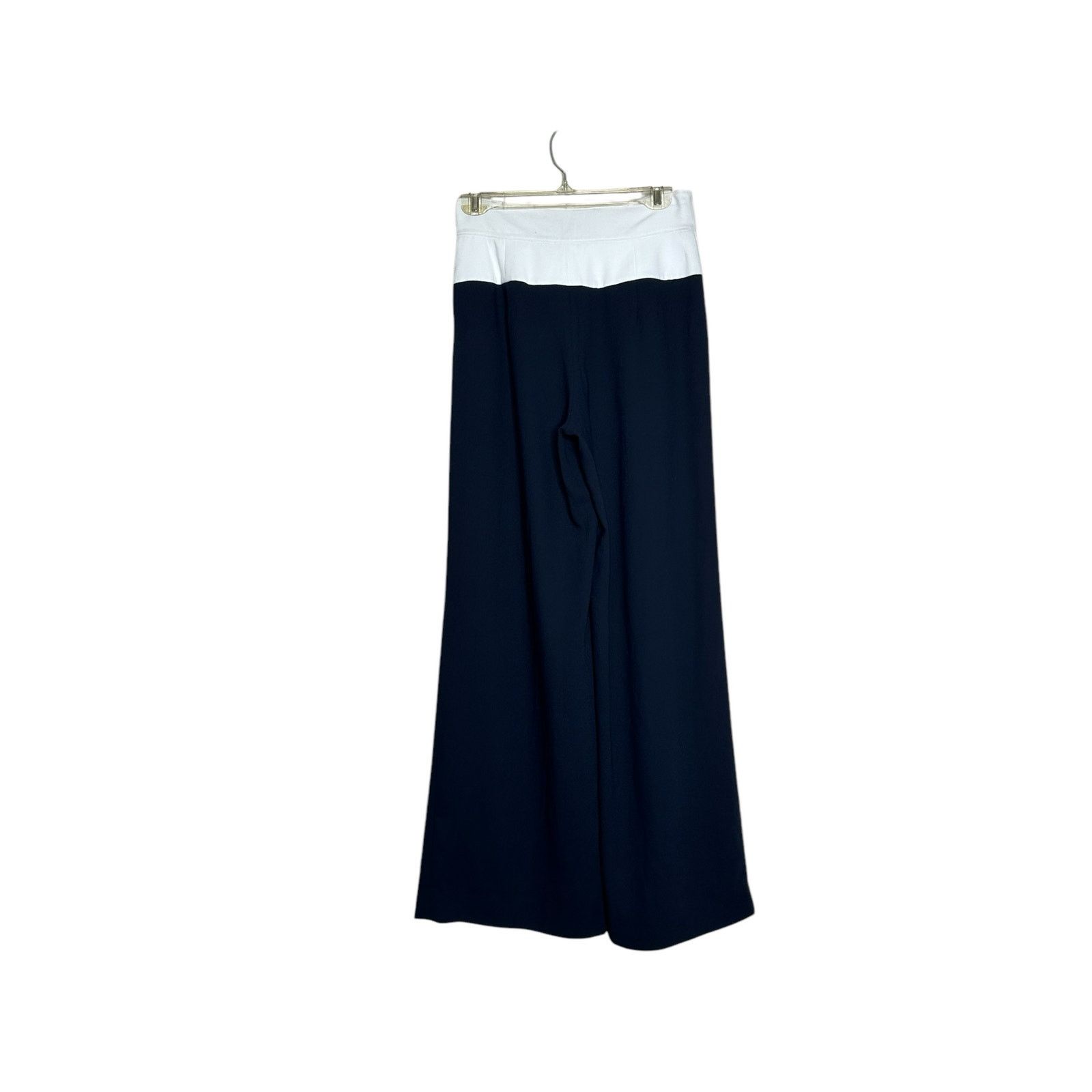 Joie JOIE white navy wide leg high rise pleated pants size 4 Size 27" / US 4 / IT 40 - 7 Thumbnail