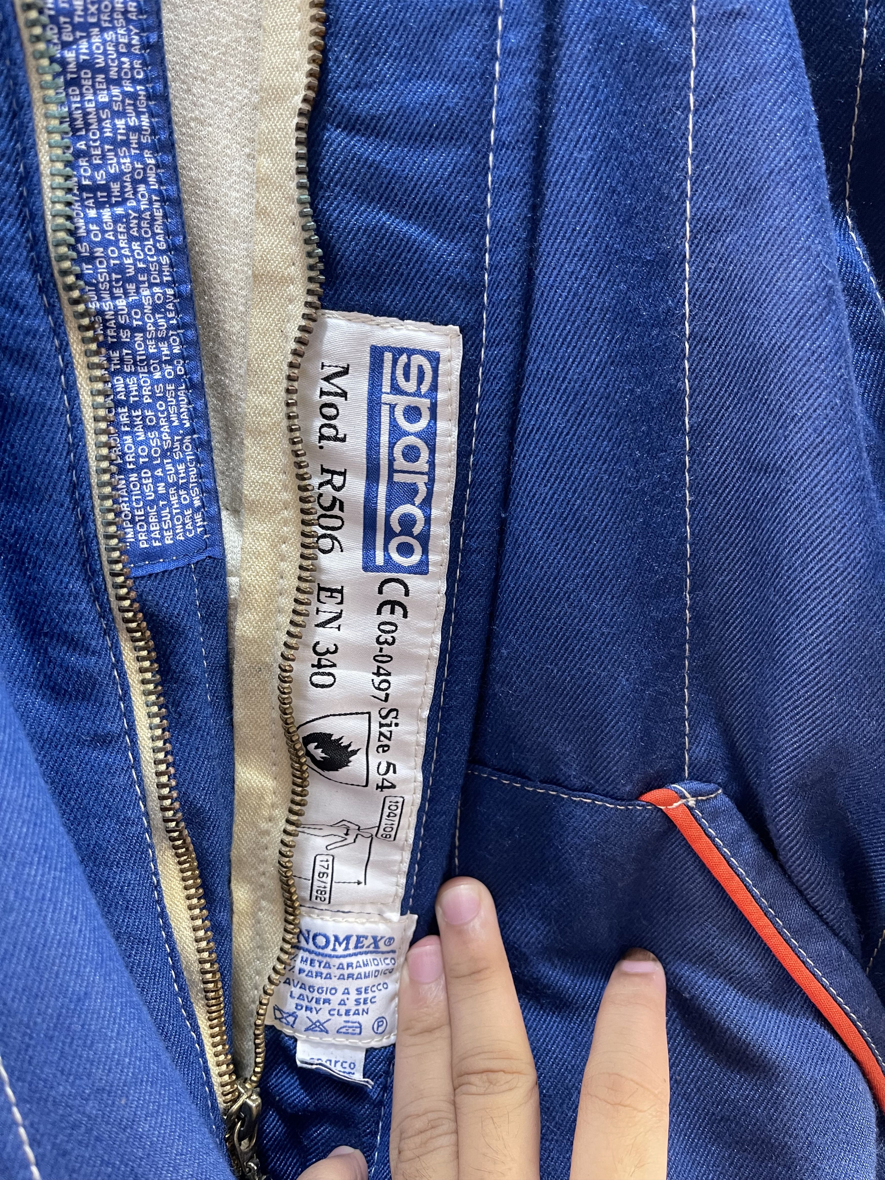 Japanese Brand Vintage Sparco Racing Overall Jacket Size US 34 / EU 50 - 15 Thumbnail