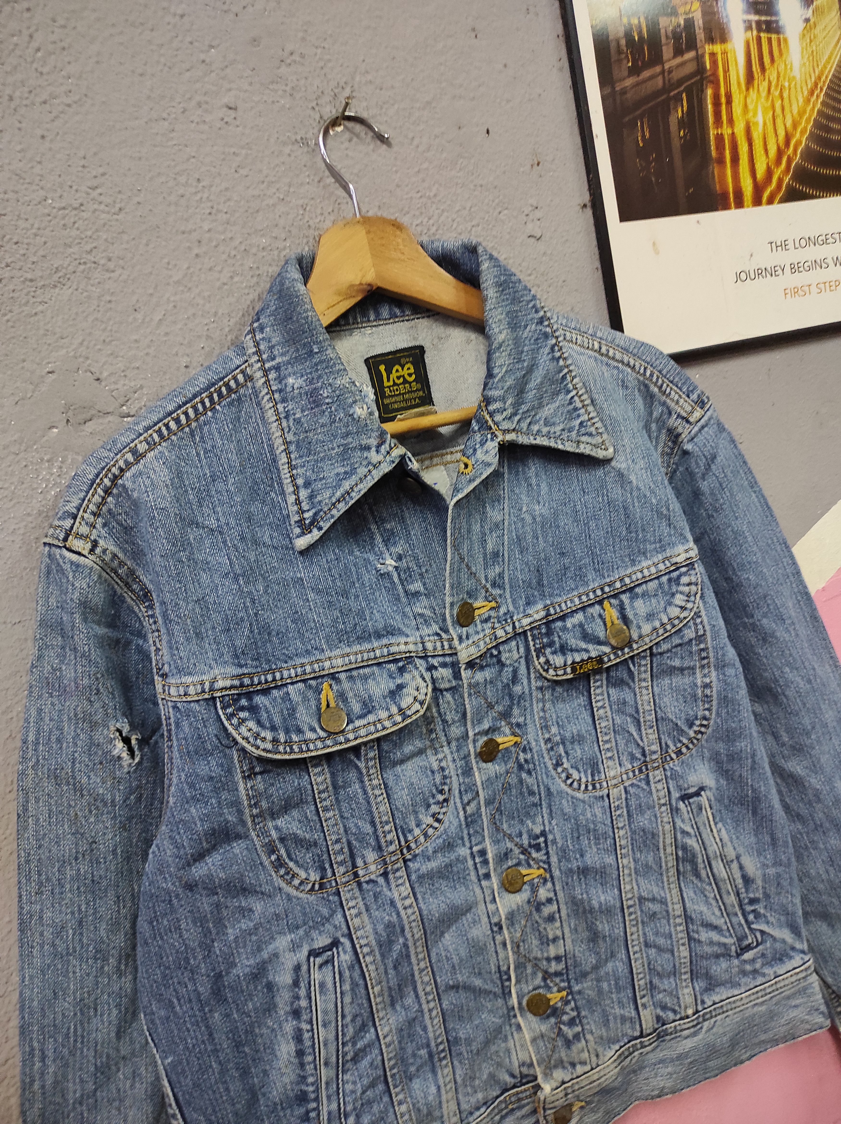 Edwin × Lee × Vintage LEE RIDERS USA EDWIN VTG 70'S TRUCKER JACKET DISTRESSED Size US M / EU 48-50 / 2 - 2 Thumbnail