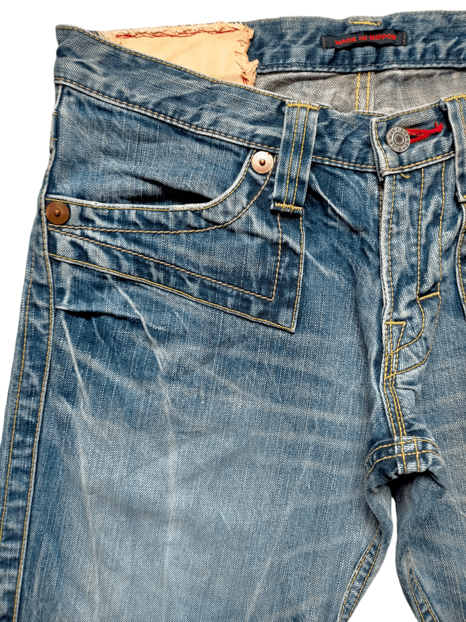 Hysteric Glamour × Japanese Brand Flare Jeans Blue Way Japan Low rise Boot cut denim Size US 30 / EU 46 - 4 Thumbnail