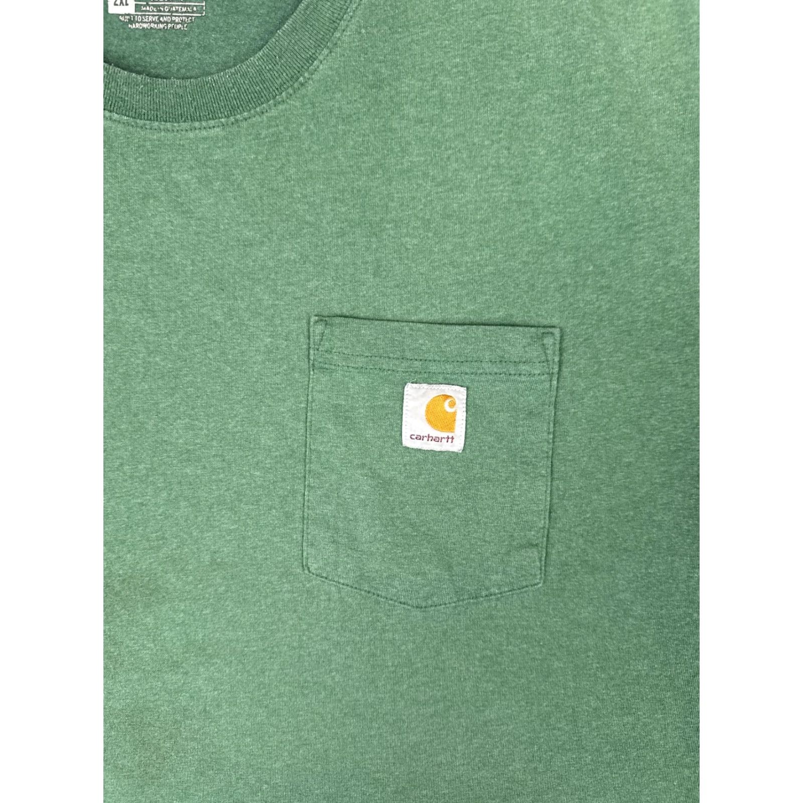 Carhartt Carhartt Mens 2XL Green Crew Neck Short Sleeve Pocket T-Shirt Workwear Tagless Logo - 2XL Size US XXL / EU 58 / 5 - 6 Thumbnail