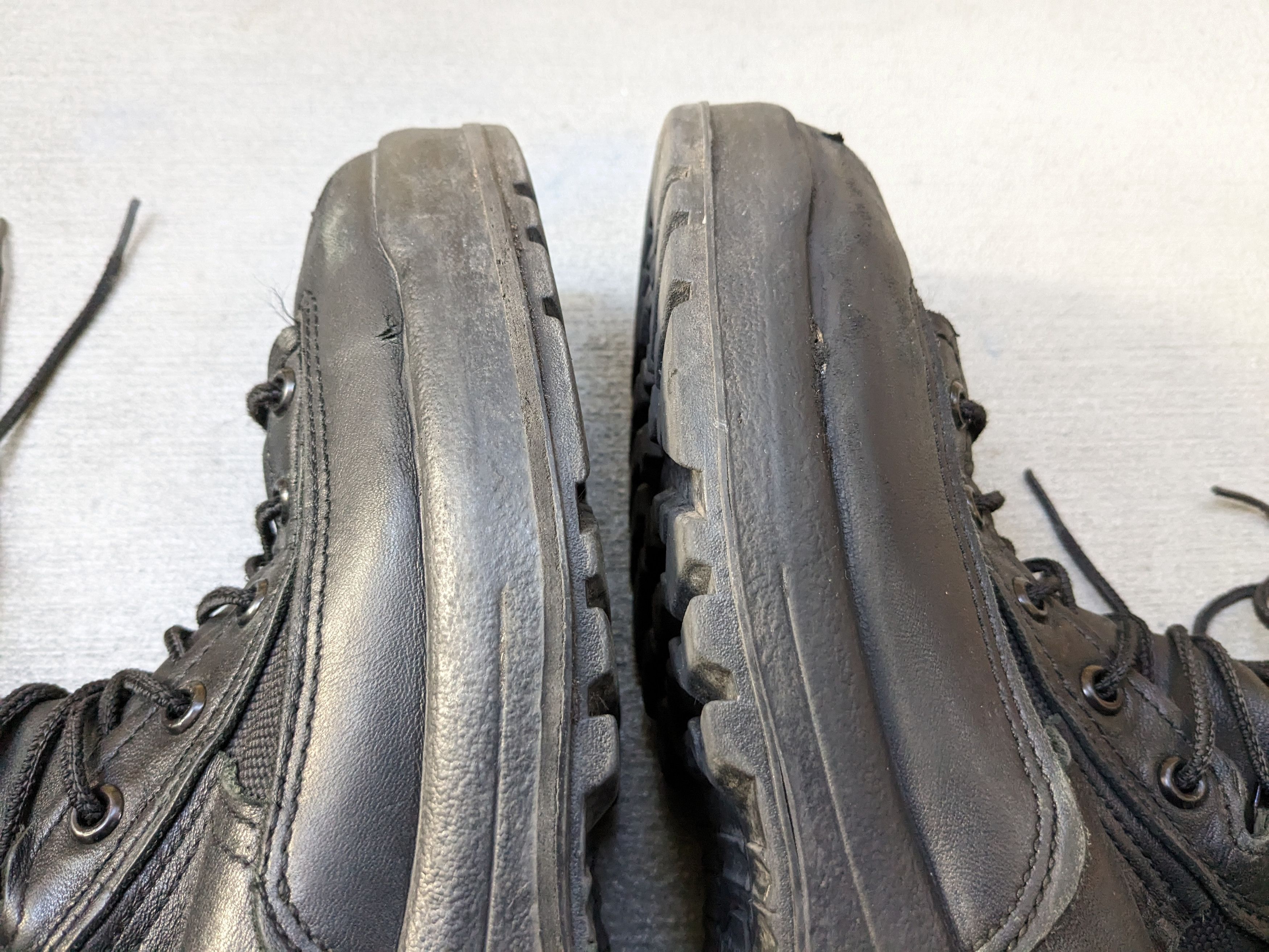 Genuine Leather Combat Boots Black 9 Leather Biker Chunky Lace Up Rubber Size US 9 / EU 42 - 6 Thumbnail