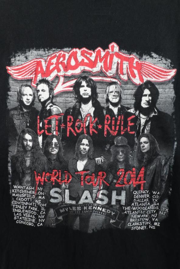 Vintage Vintage Y2K Rule World Tour Aerosmith Slash Band T-Shirt Size US XL / EU 56 / 4 - 10 Thumbnail