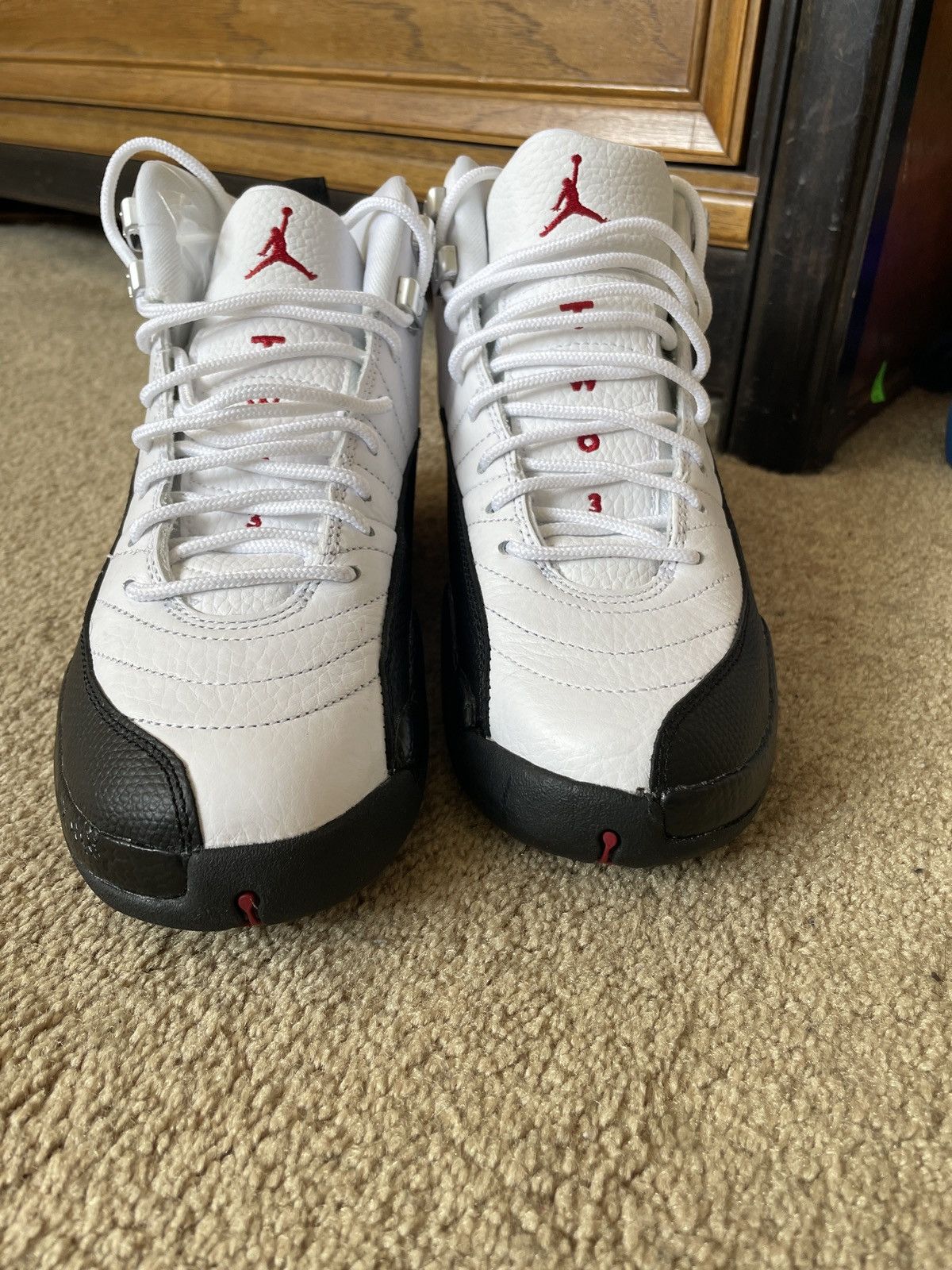 Jordan Brand Jordan 12 Red Taxi Size US 5.5 / EU 38 - 3 Thumbnail