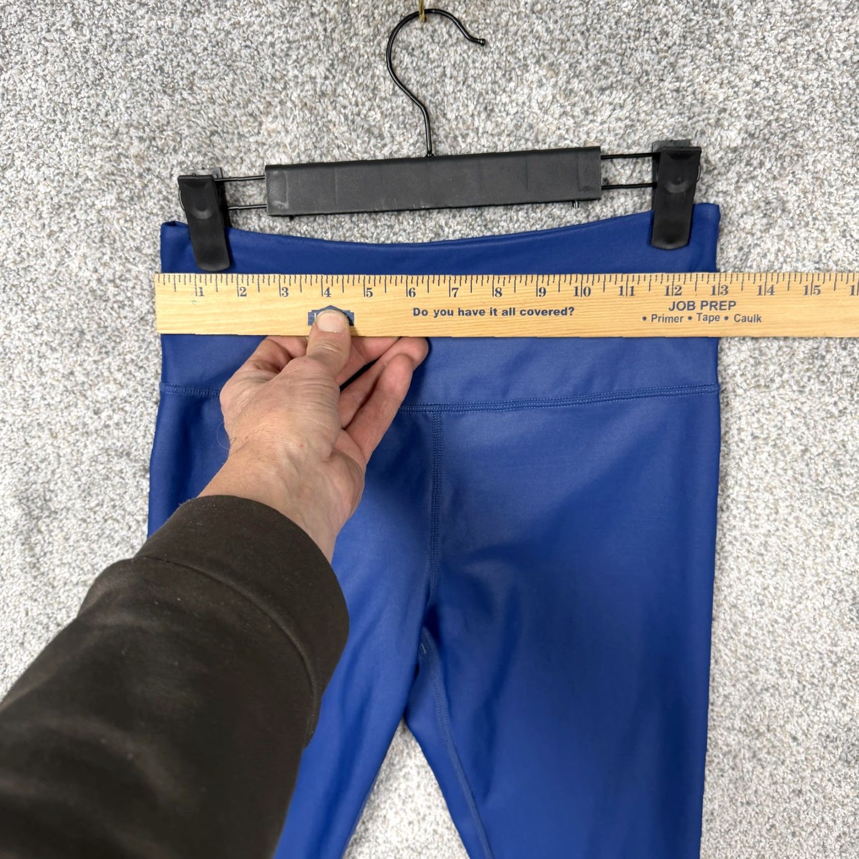 Vintage Zyia Active Leggings Womens 6-8 Blue Mid Rise Ankle 24in Inseam Gym Yoga Running Stretch Knit Polyester Spandex Size 28" / US 6 / IT 42 - 2 Thumbnail