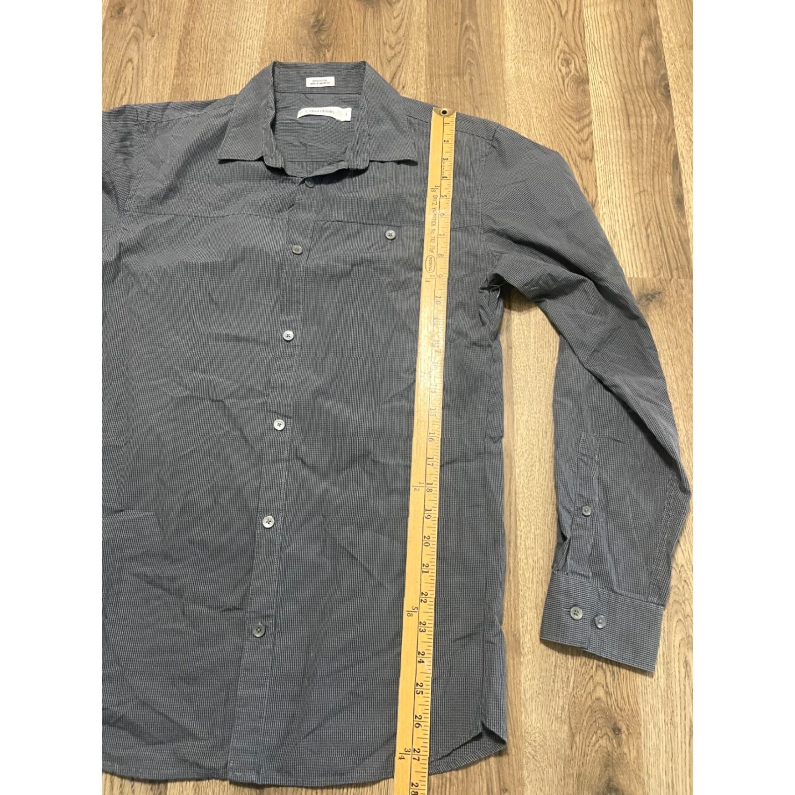 Calvin Klein Calvin Klein Shirt Mens Size Small Grey Long Sleeve Button Up Shirt Size US S / EU 44-46 / 1 - 7 Thumbnail
