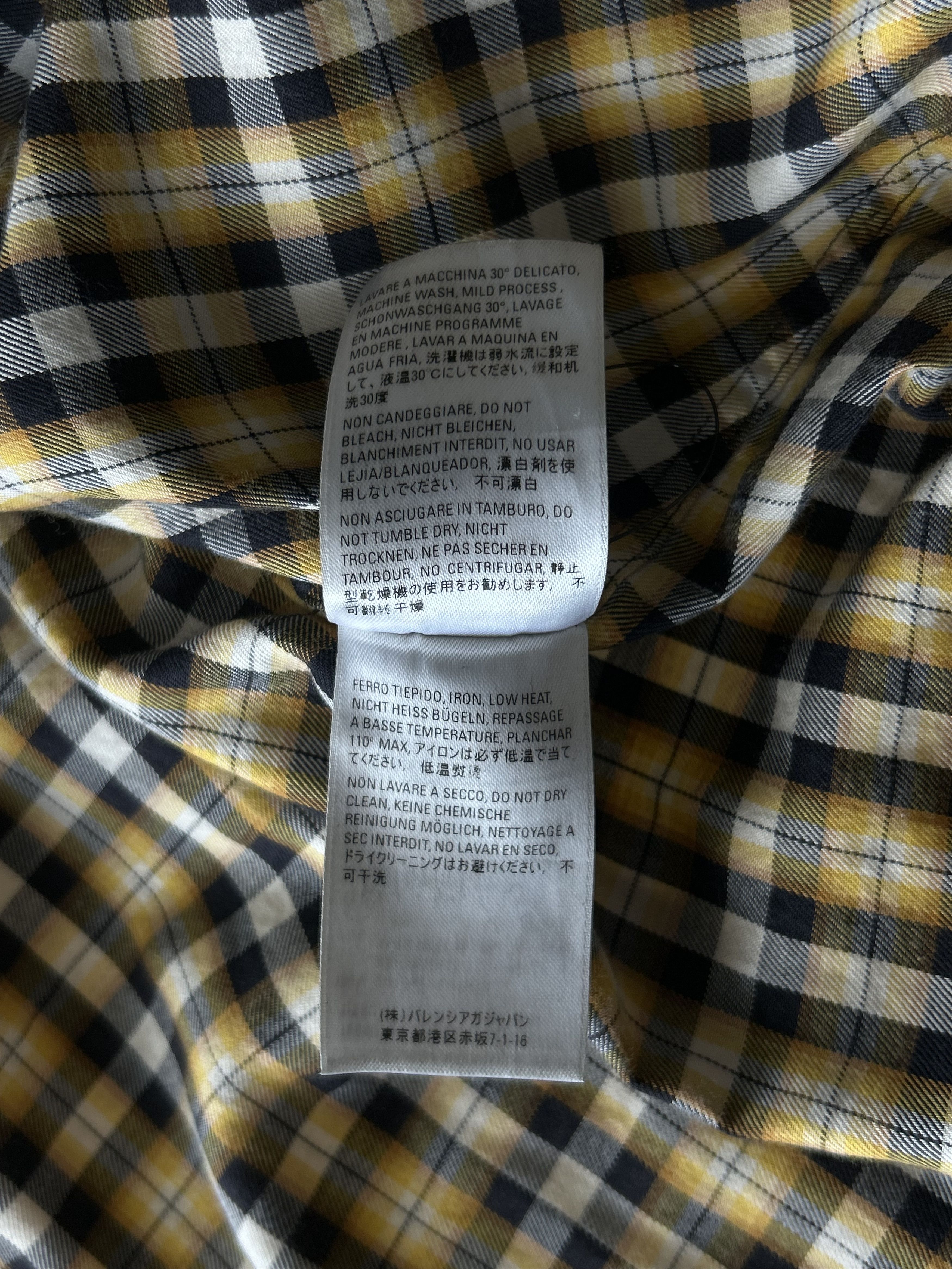 Balenciaga Balenciaga Yellow & Black Logo Swing Women's Button Up Shirt Size M / US 6-8 / IT 42-44 - 5 Thumbnail