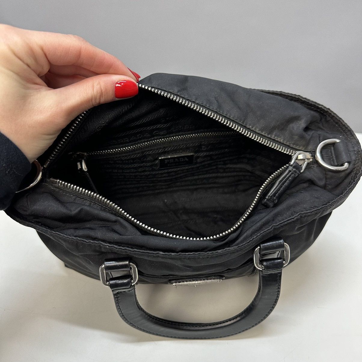 Prada PRADA Hand Bag Nylon 2way Black Auth Size ONE SIZE - 11 Thumbnail