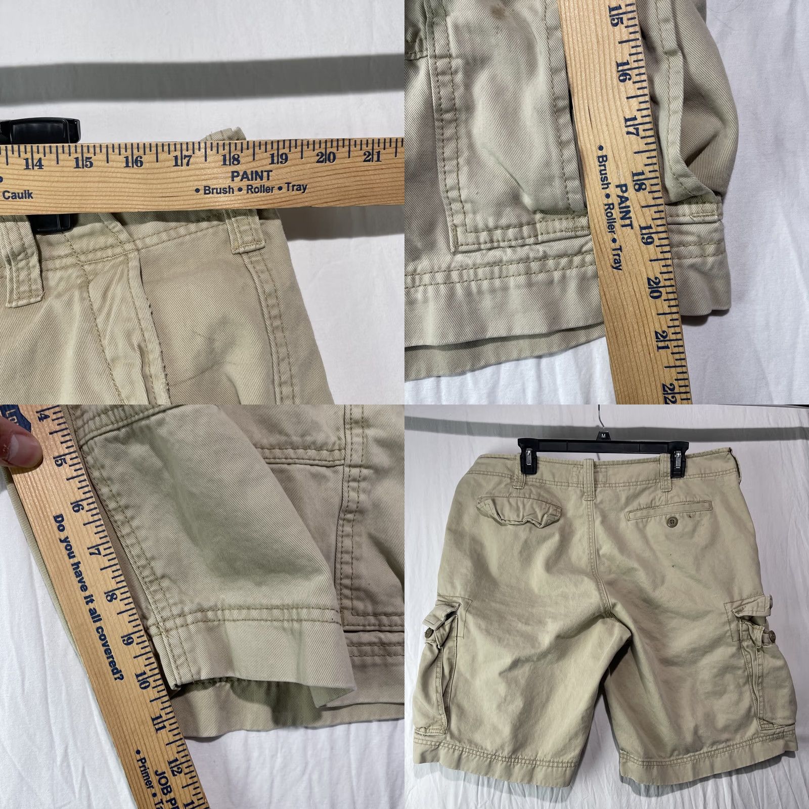 Ralph Lauren Denim & Supply Ralph Lauren Cargo Shorts Mens 36 Beige Cotton Denim Front Pocket Zipper Casual Workwear Vintage No Size US 36 / EU 52 - 9 Thumbnail