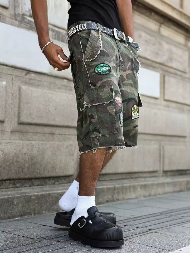 Other Camo Cargo Shorts - Multi-Pocket Utility Wear - Gorpcore Size US 31 - 4 Thumbnail