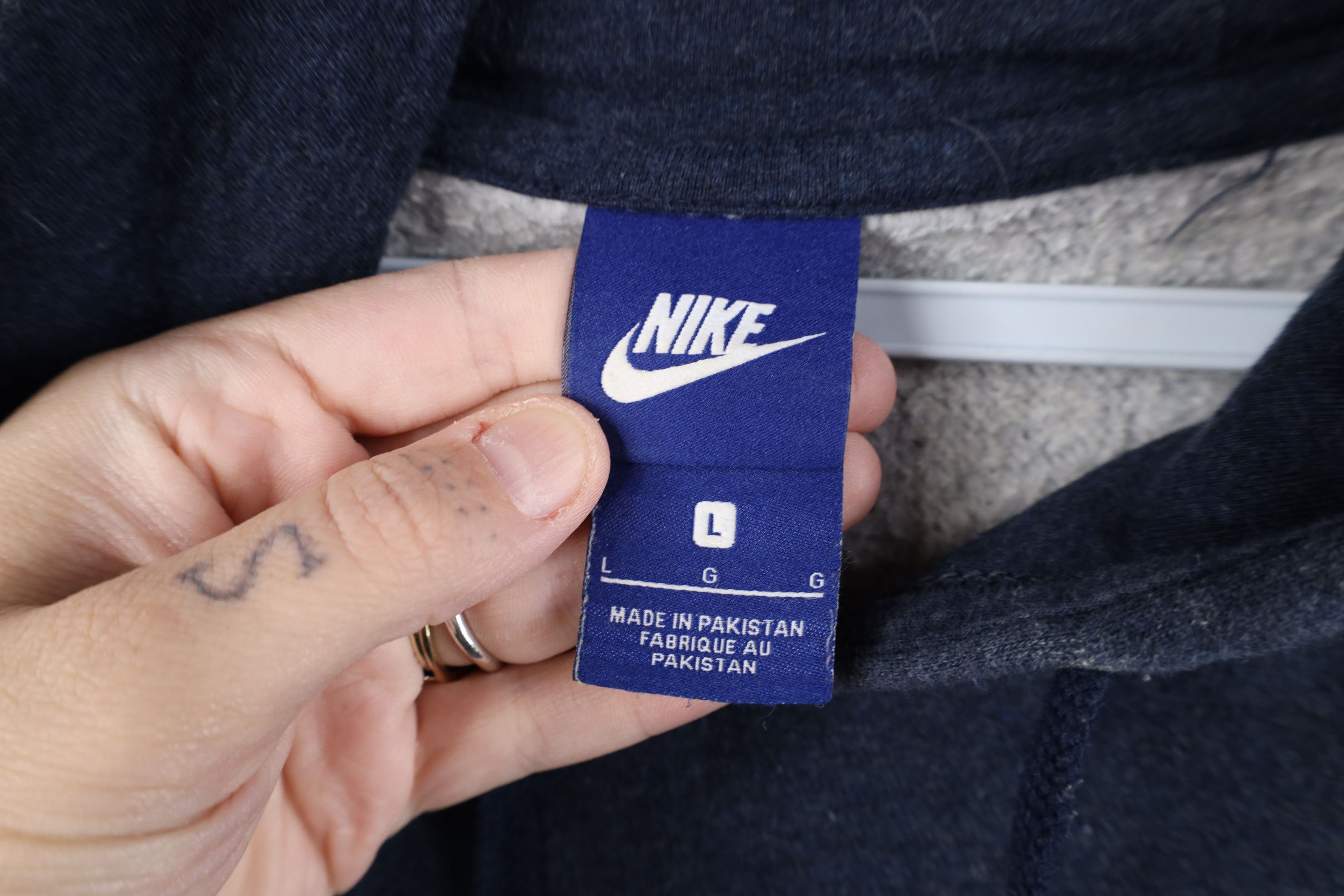 Nike Vintage Nike Travis Scott Mini Swoosh Hoodie Sweatshirt Blue Size US L / EU 52-54 / 3 - 9 Thumbnail