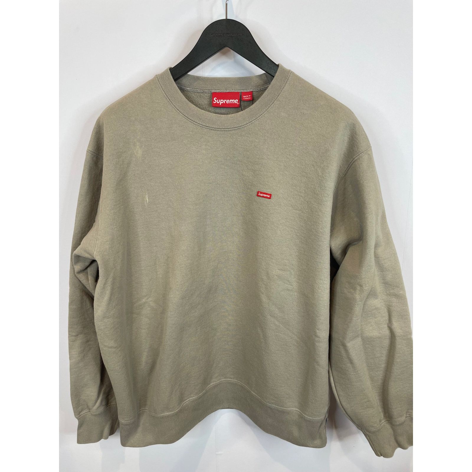 Supreme Supreme Small Box Logo Crewneck Tan Red Used Medium Size US M / EU 48-50 / 2 - 2 Thumbnail
