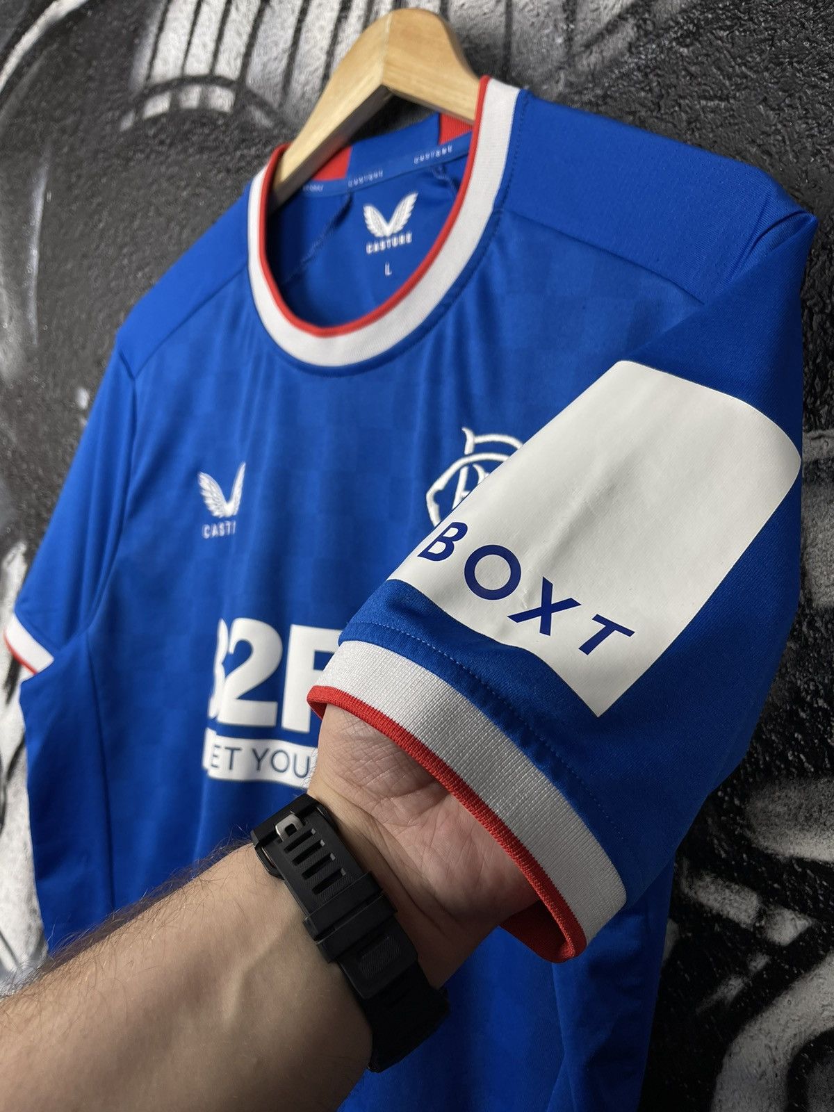 Castore Castore Rangers Home 22/23 Jersey T-Shirt Men’s Size L Size US L / EU 52-54 / 3 - 5 Thumbnail