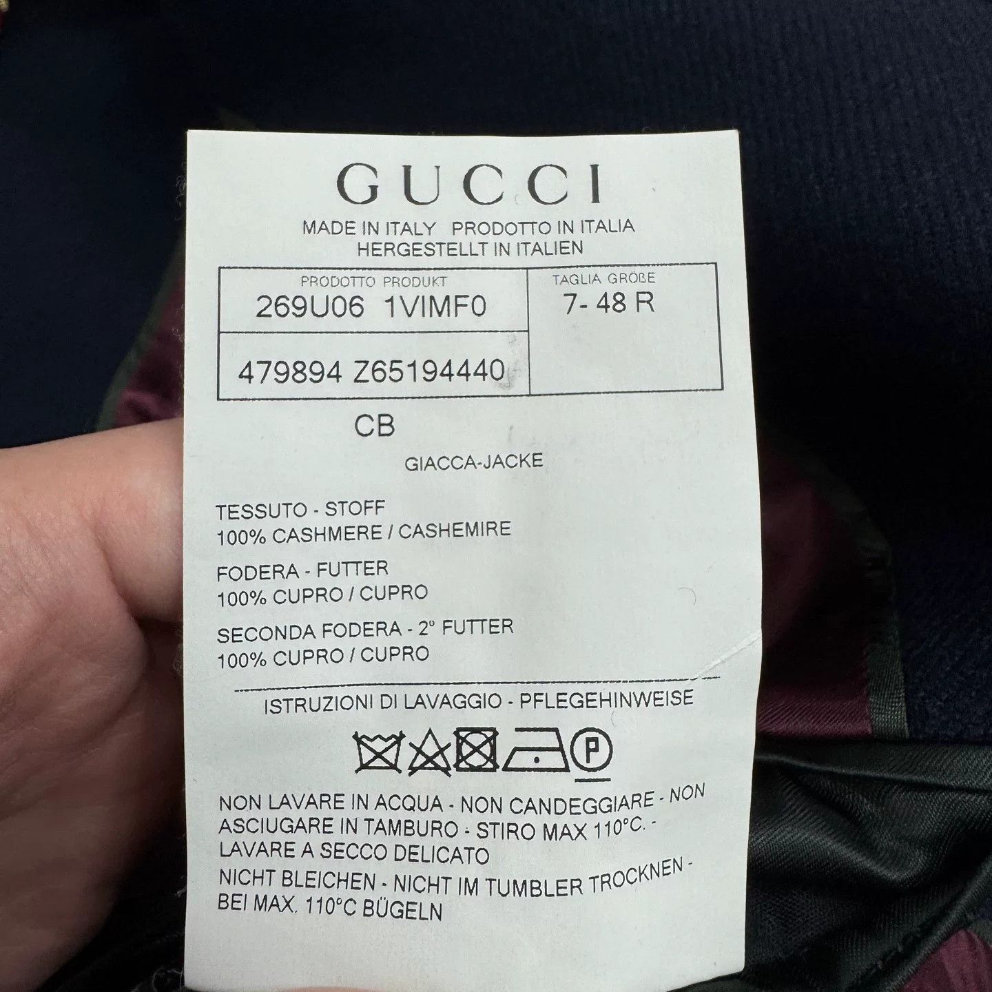 Gucci gucci blue wool suit jacket size 48. Size US L / EU 52-54 / 3 - 4 Thumbnail
