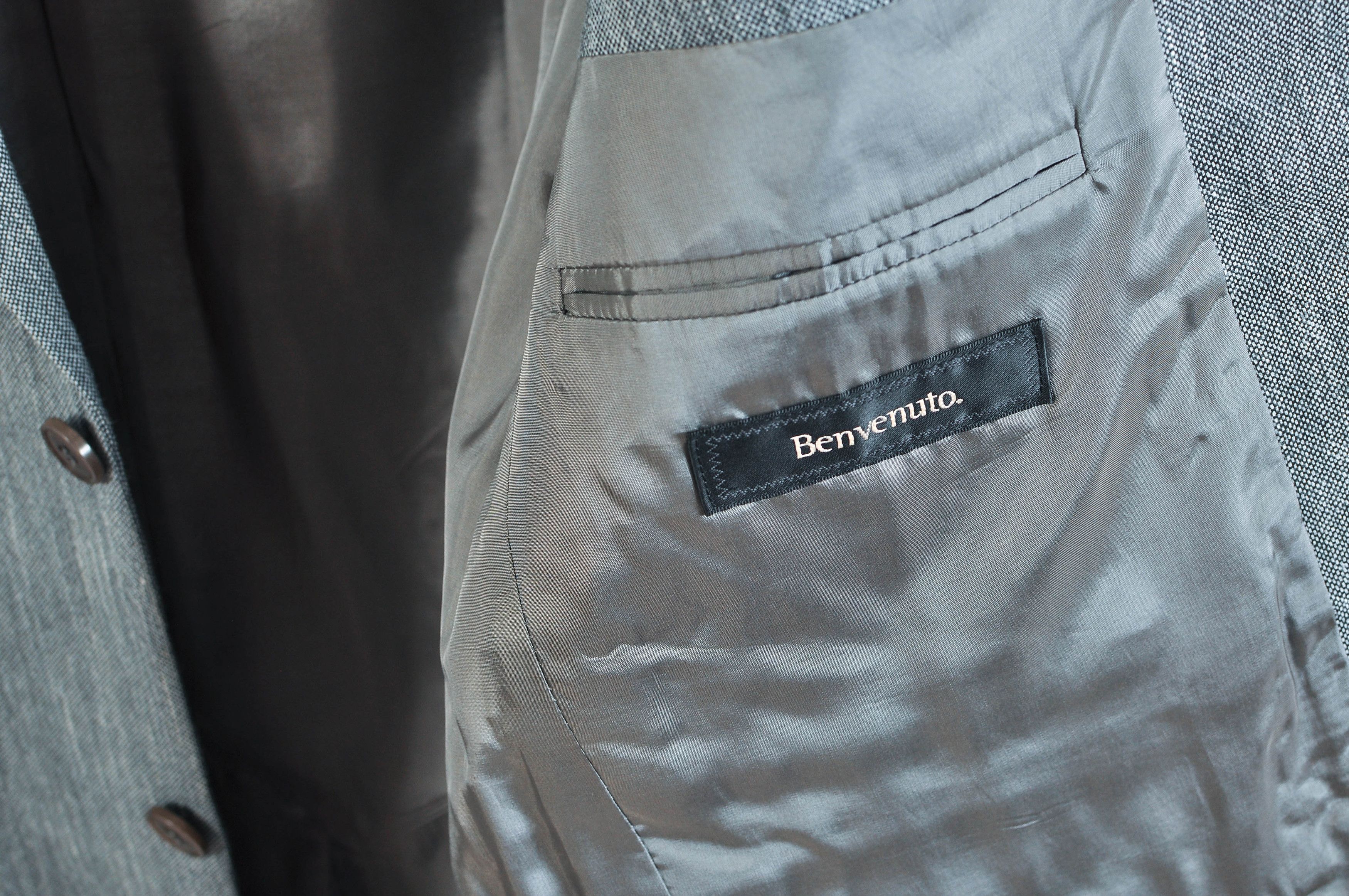 BENVENUTO. Benvenuto Grey Blazer Jacket Size 44L - 4 Thumbnail