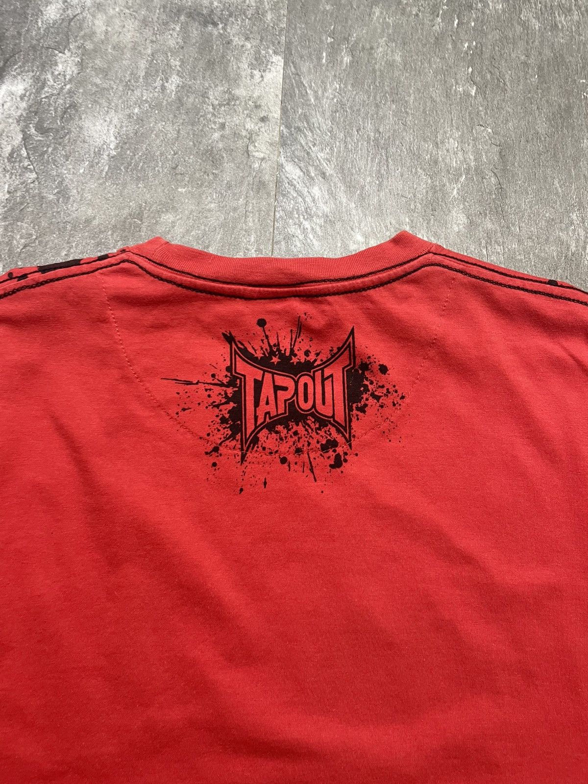 Tapout Vintage Tapout Big Logo AOP Boxy Afflliction Style t Shirt Size US XL / EU 56 / 4 - 4 Thumbnail
