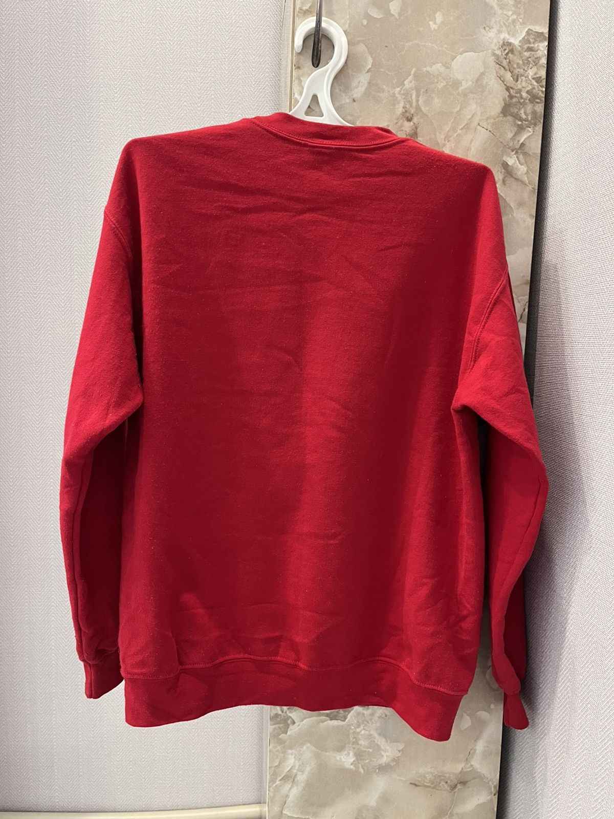 Gildan × Vintage Vintage Gilden Blank Sweatshirt red fleece loose fit Size US M / EU 48-50 / 2 - 3 Thumbnail