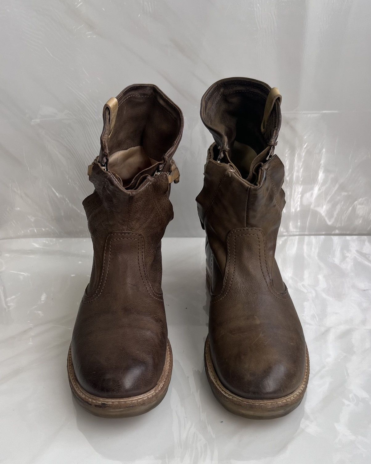 A.S.98 As 98 Airstep Zipper Boho Biker brown distressed boot Size US 8 / IT 38 - 12 Thumbnail