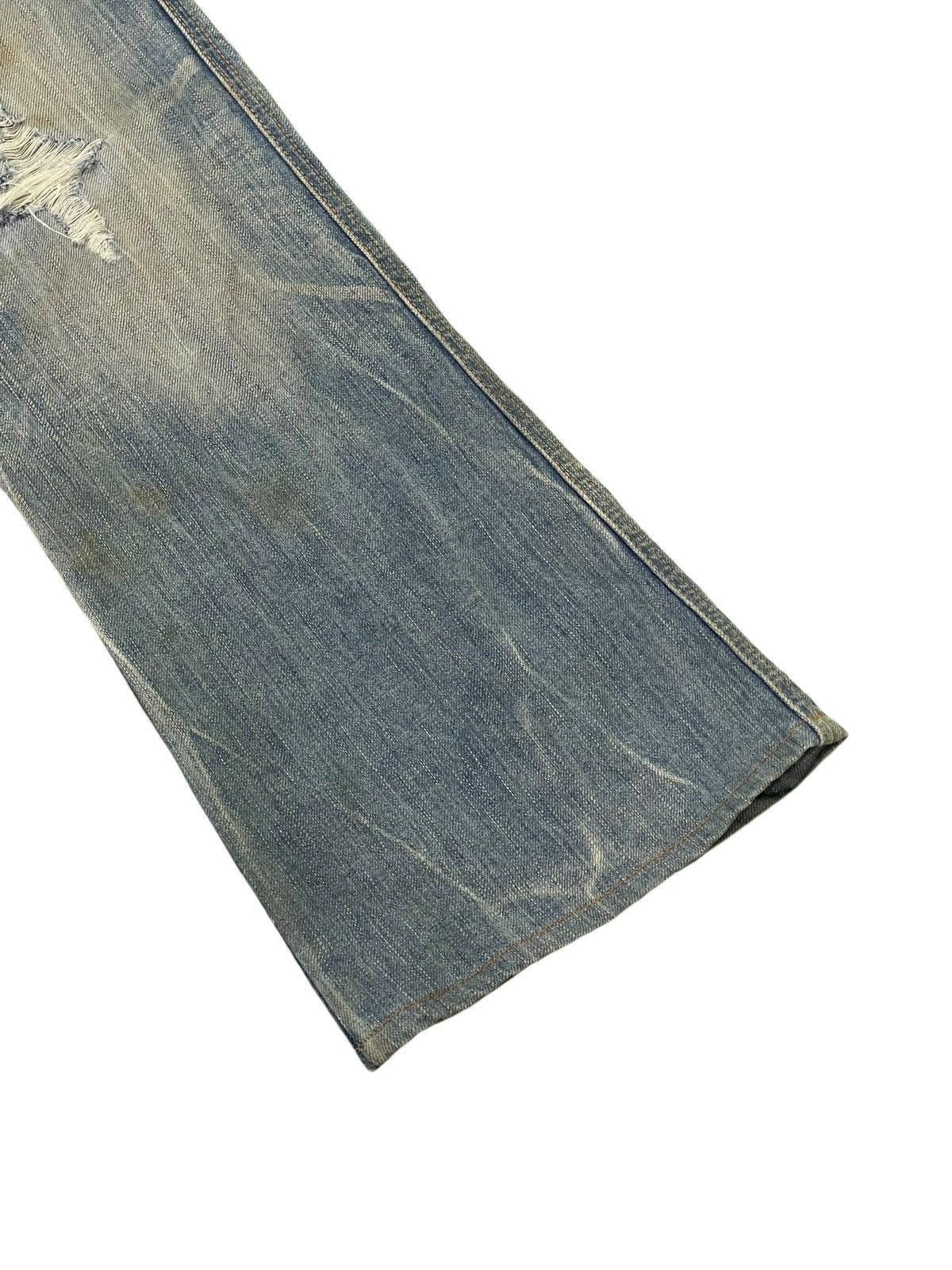 Edwin Flare Jeans Edwin Faded Distress Dirty Grunge Boot Cut 1🟦4 Size US 32 / EU 48 - 4 Thumbnail