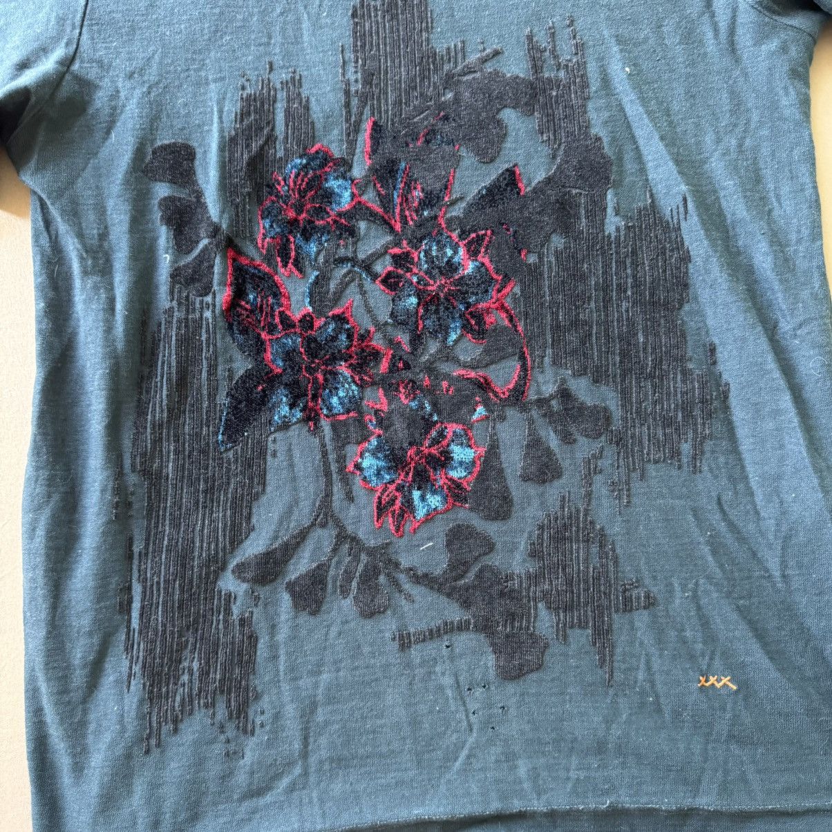 Ermenegildo Zegna Ermenegildo Zegna Embroidered Floral Tee Size US XS / EU 42 / 0 - 3 Thumbnail