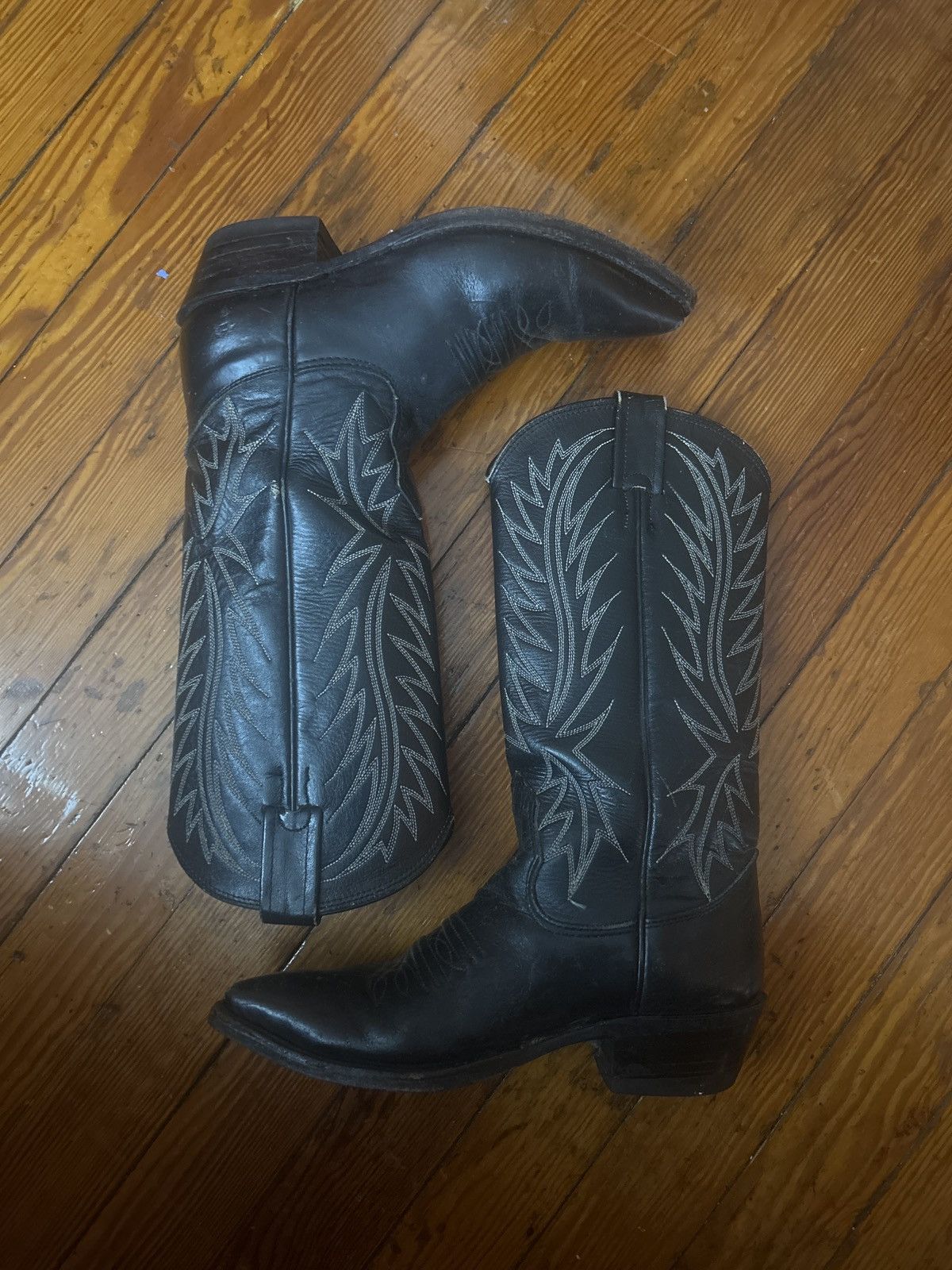 image of Nocona Boots x Vintage Cowboy Boots Genuine Leather in Black, Women's (Size 6)