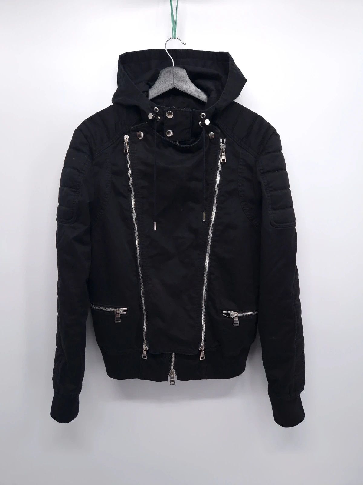 Balmain Balmain Hooded Biker Jacket Made in Japan Size US L / EU 52-54 / 3 - 3 Thumbnail