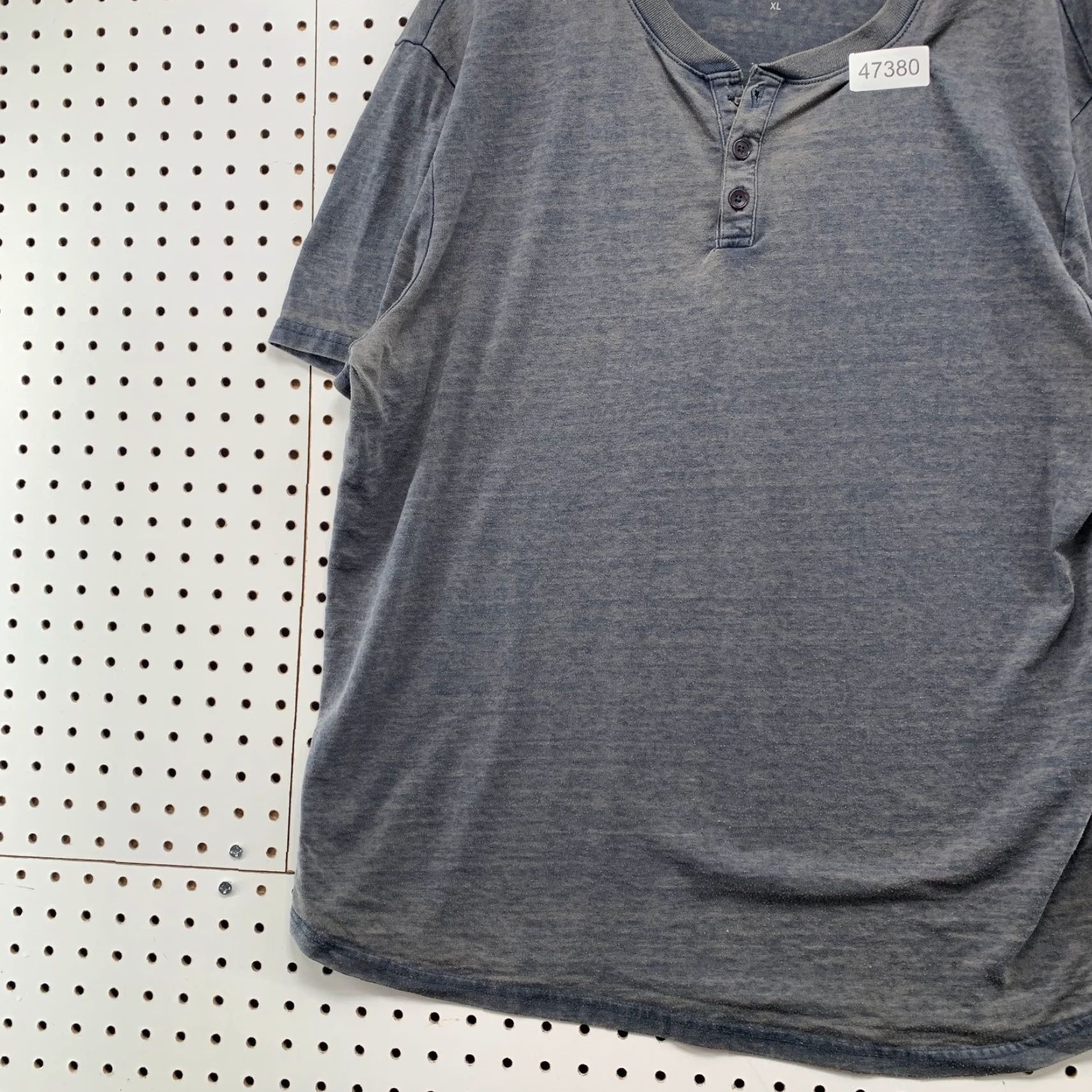 Lucky Brand Lucky Brand Henley Burnout T Shirt Mens XL Blue Venice Retro Think Vintage - Size US XL / EU 56 / 4 - 5 Thumbnail