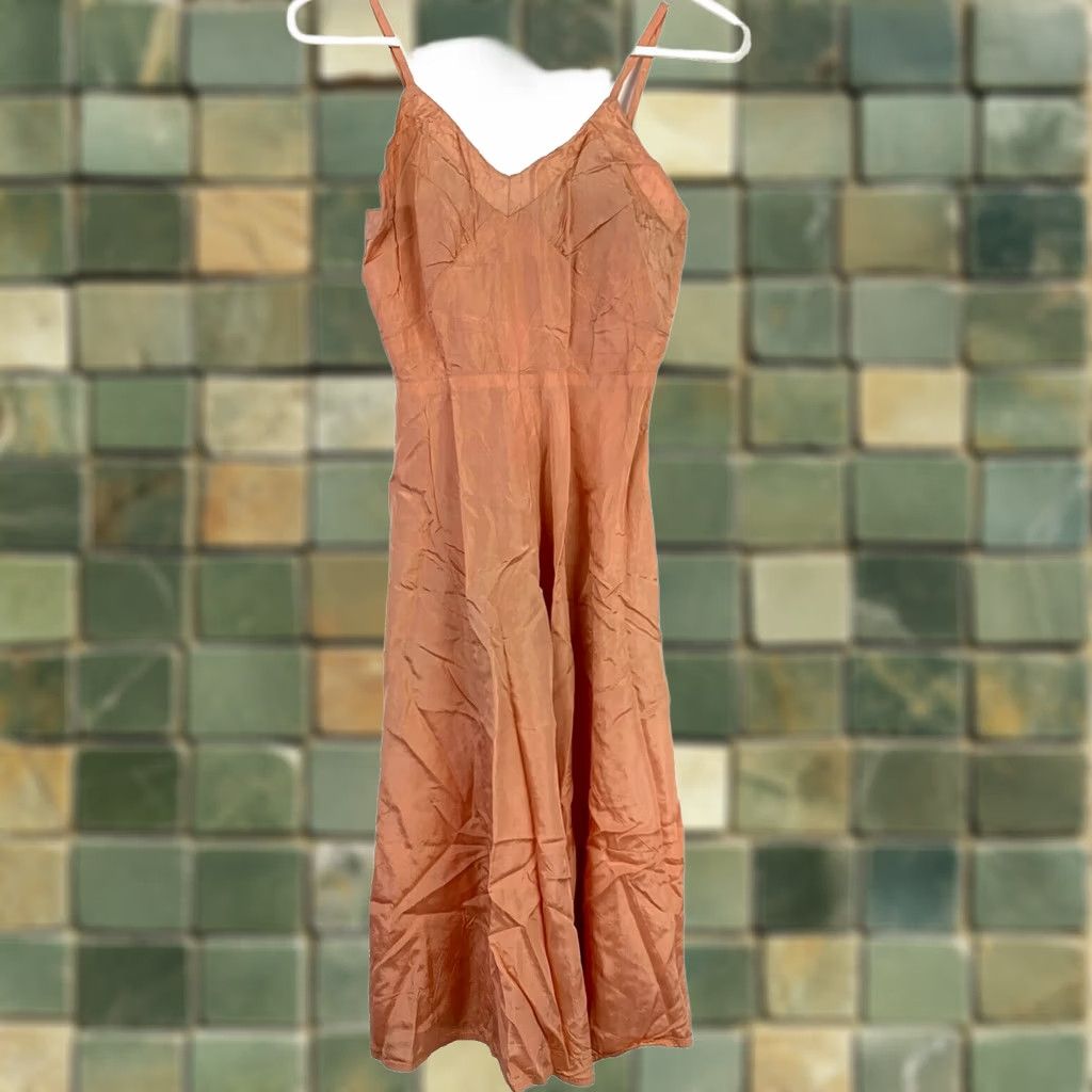 Vintage VINTAGE 60s Crown Zipper Dusty Pink Slip Chest 13.25" Regular Size Adult Long 41" Shoulder to Shoulder 8" Womens Girls Mens Size ONE SIZE - 1 Thumbnail