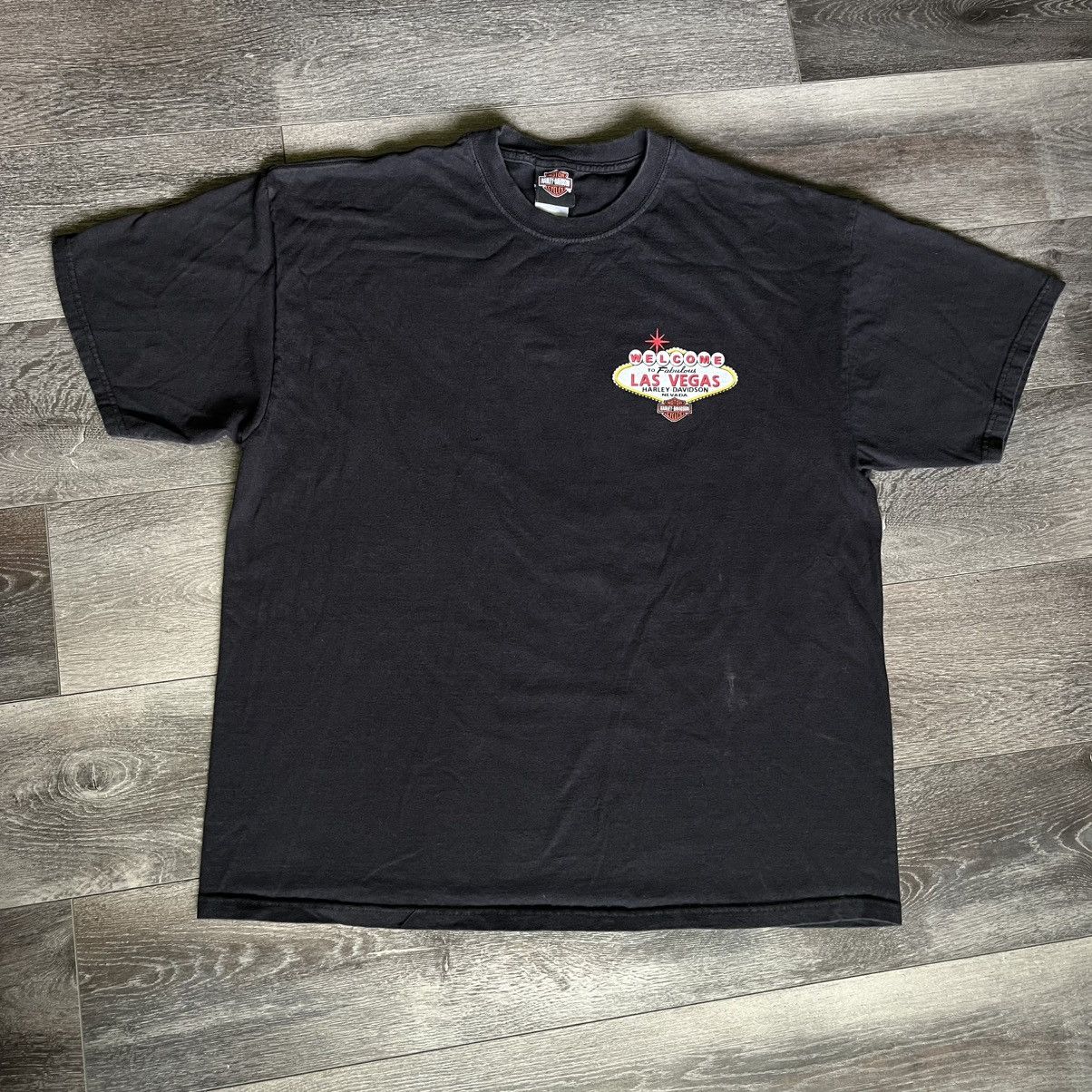 Harley Davidson Vintage 2000s Harley Davidson Las Vegas Graphic Logo T Shirt Size US XL / EU 56 / 4 - 2 Thumbnail