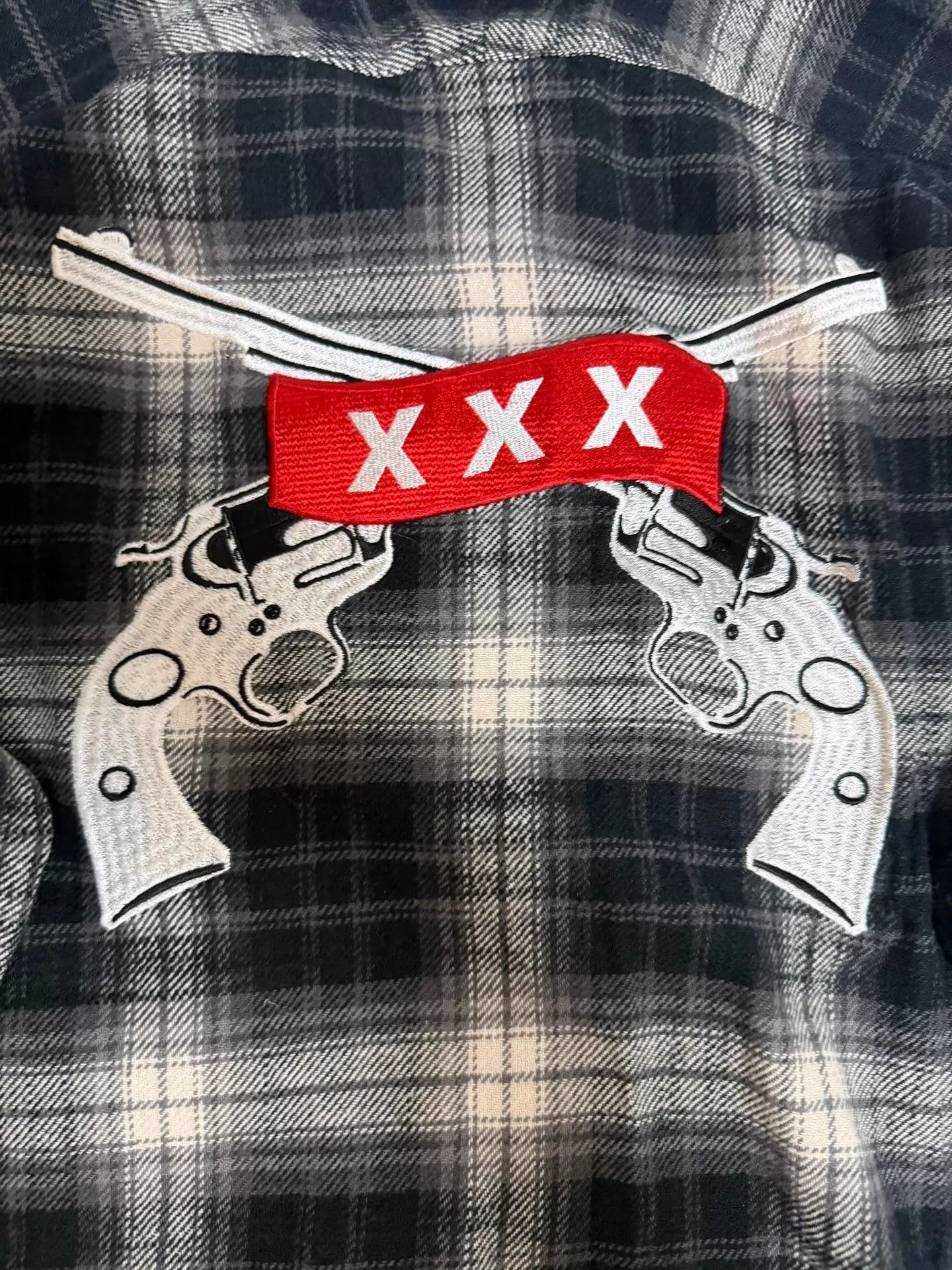 roarguns roarguns×godselectionxxx black flannel check shirt Size US L / EU 52-54 / 3 - 4 Thumbnail