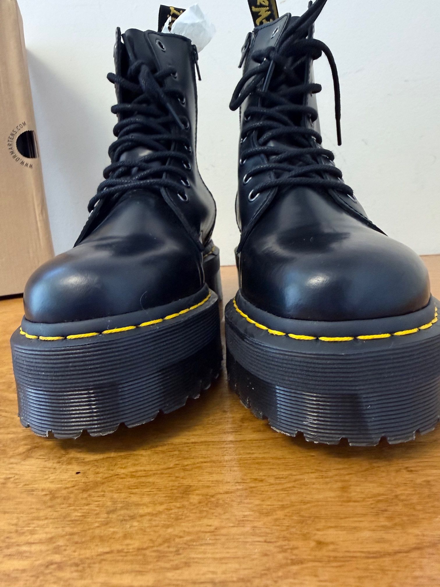 Dr. Martens Dr. Martens Jadon Black Platform Boots w/ Zipper Women’s 9 Size US 8 / EU 41 - 6 Thumbnail