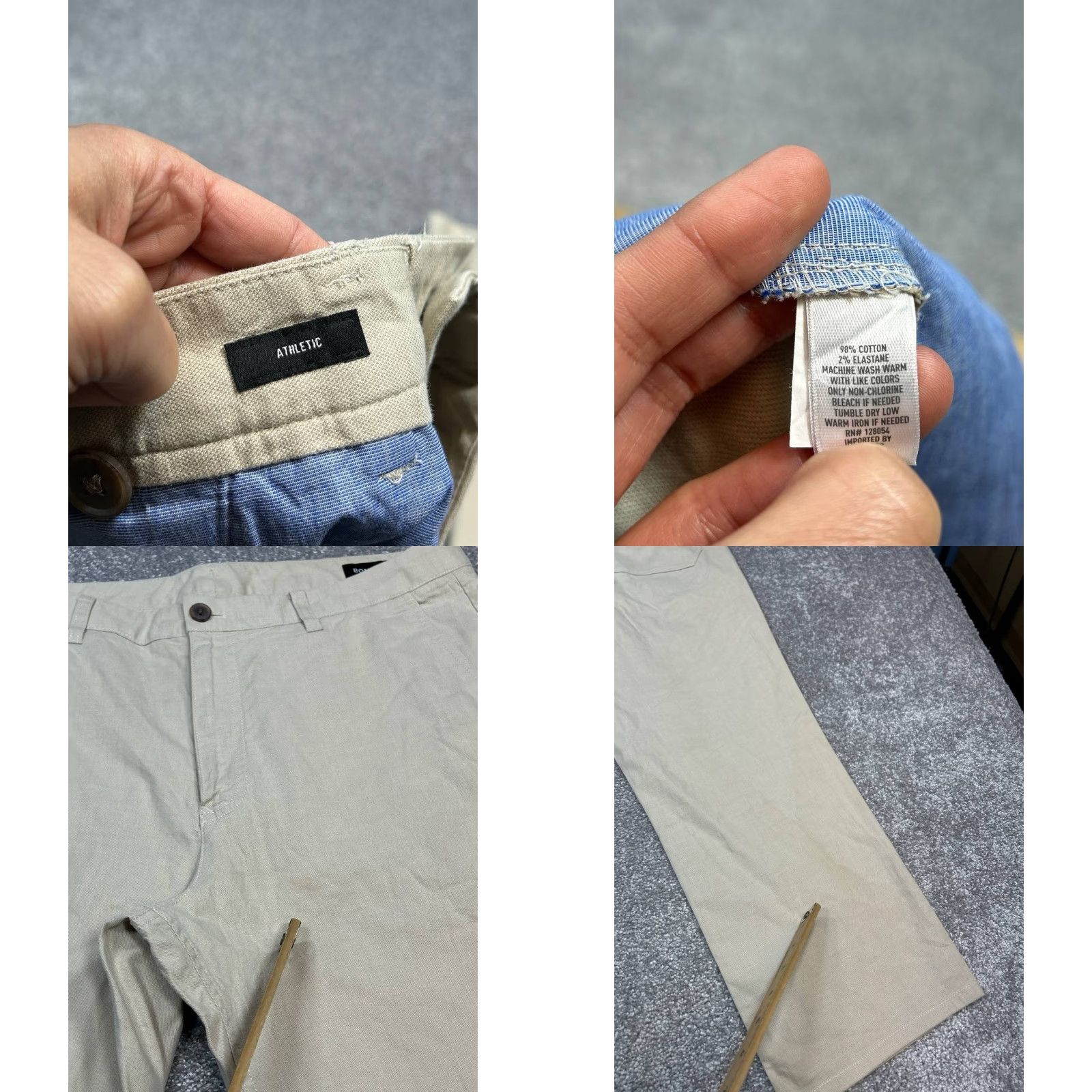 Bonobos Bonobos Chino Pants Mens 36 Beige Cotton Stretch Athletic High Rise Straight Leg Size US 36 / EU 52 - 8 Thumbnail