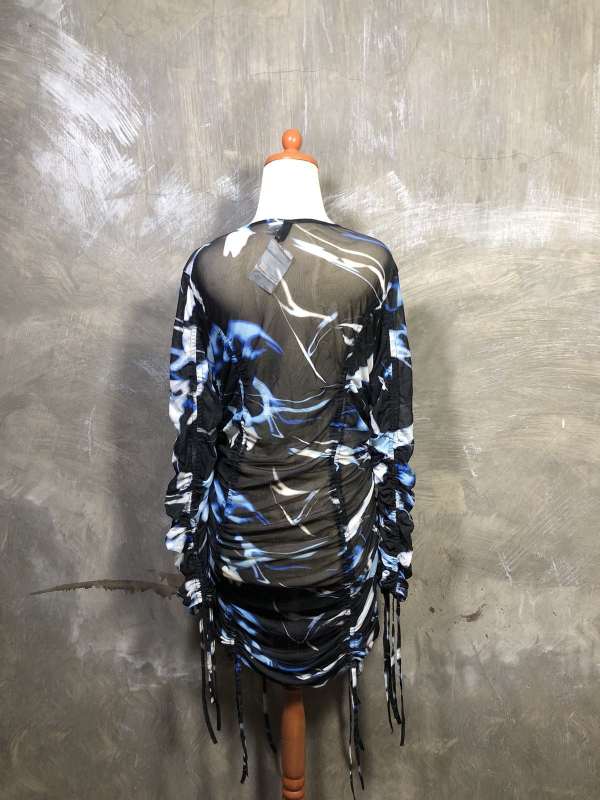 H&M Y2K H&M Mesh Midi Dress Futuristic Pattern Size L / US 10 / IT 46 - 12 Thumbnail