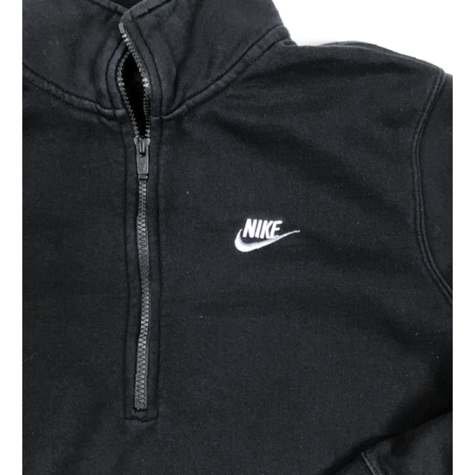 Nike Nike Black 1/2-Zip Jersey Sweatshirt 929452-010 Swoosh Logo Cotton Blend L Size US L / EU 52-54 / 3 - 4 Thumbnail