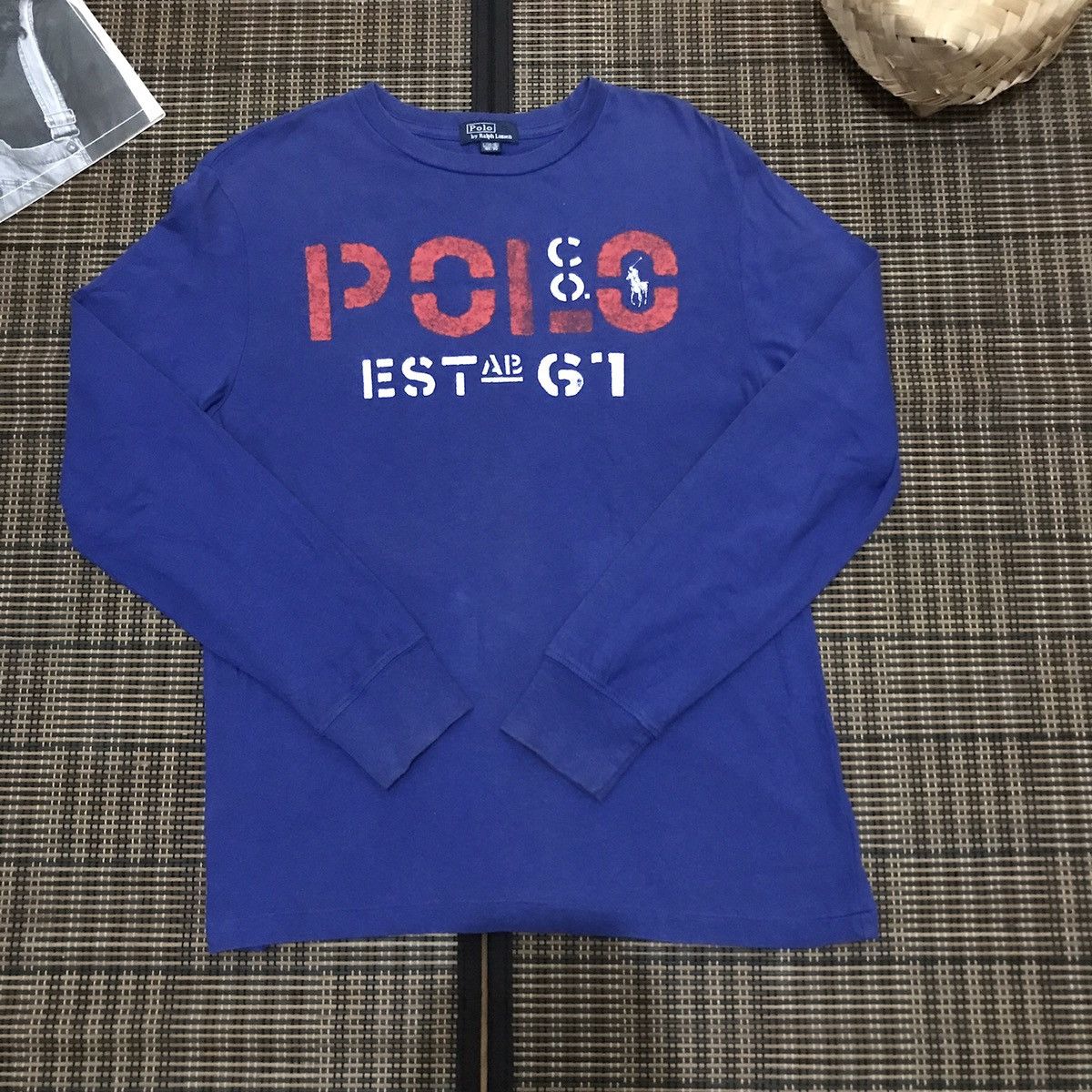 Polo Ralph Lauren Vintage 90’s Polo Ralph Lauren Long Sleeve Tshirt Size US L / EU 52-54 / 3 - 1 Thumbnail
