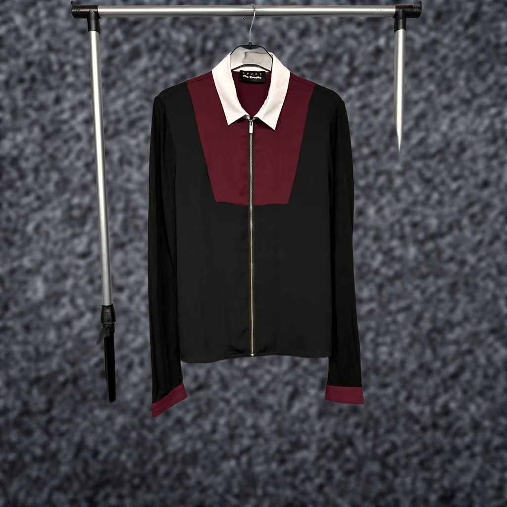 The Kooples The Kooples Sport Blouse Shirt M Black Collared Zip Size M / US 6-8 / IT 42-44 - 1 Thumbnail