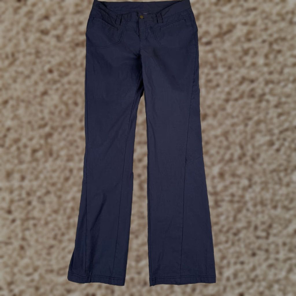 Athleta Athleta Pants Womens 10 Blue Flare Bootcut Nylon Blend Low Zip Pockets 32x34 Shoes? Size 32" / US 10 / IT 46 - 1 Thumbnail