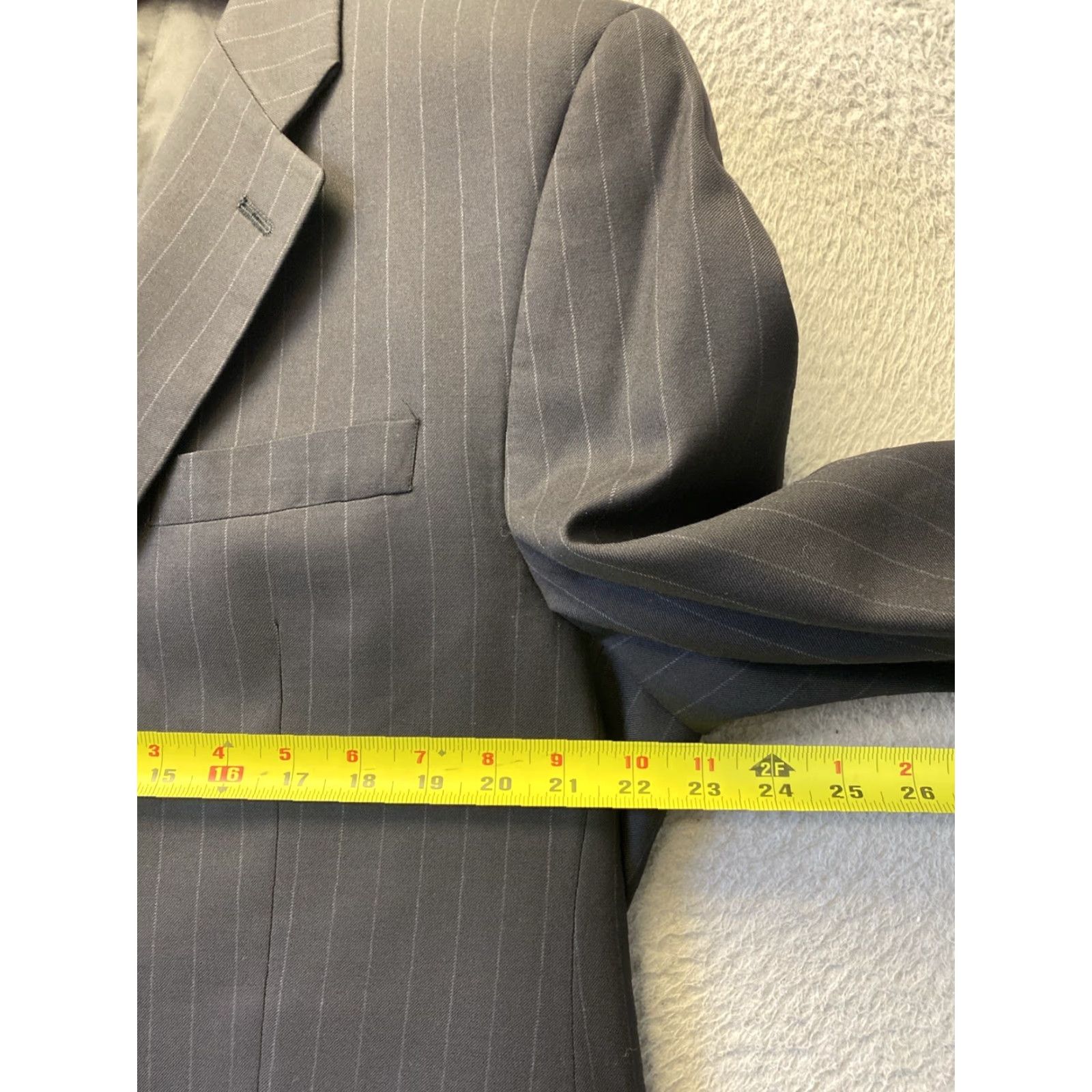 Ralph Lauren VINTAGE Polo Ralph Lauren 3 Piece Suit Men 42S Black Wool Pinstripe 3-Piece Canada Size US XL / EU 56 / 4 - 5 Thumbnail