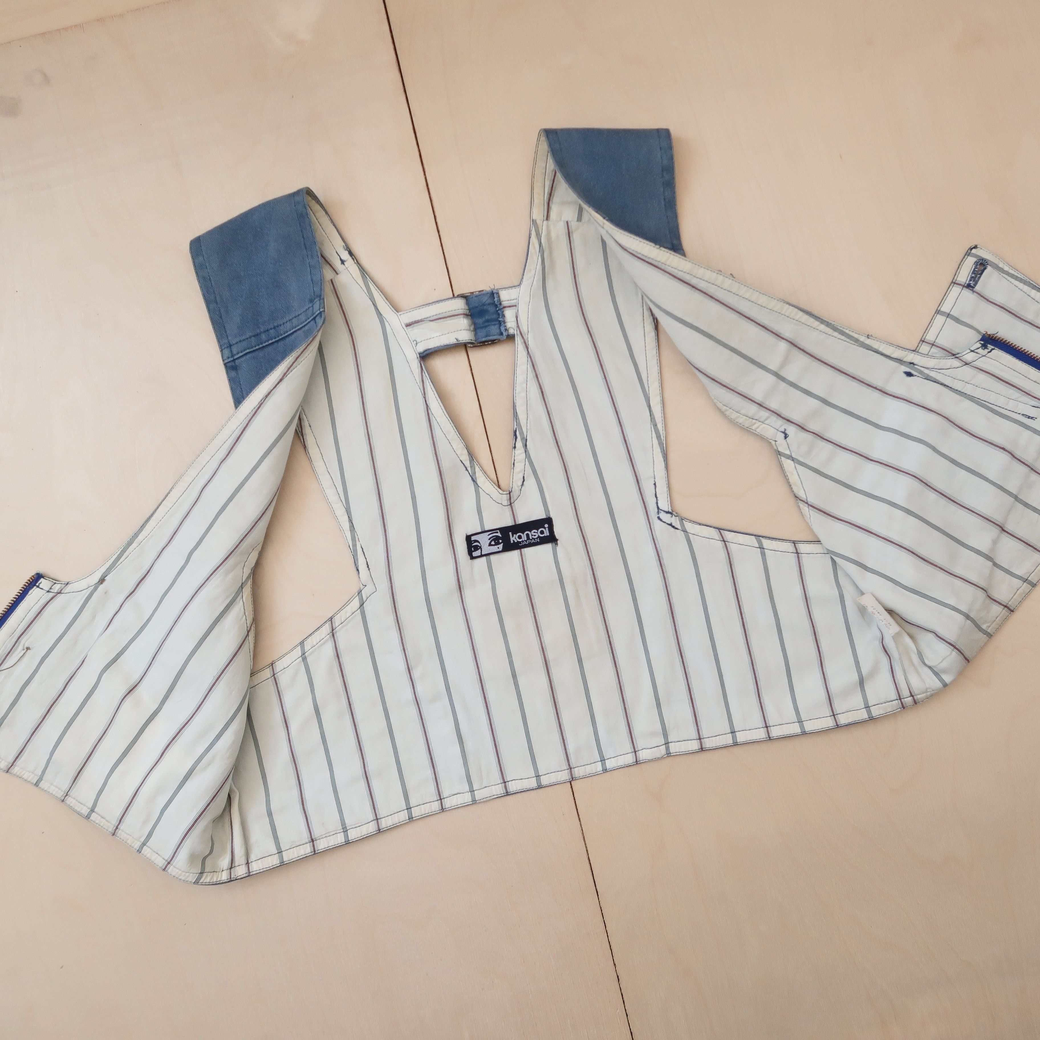 Kansai Yamamoto 1980s Kansai Eye x Akira Cyber Punk Denim Vest Utility Size US M / EU 48-50 / 2 - 13 Thumbnail