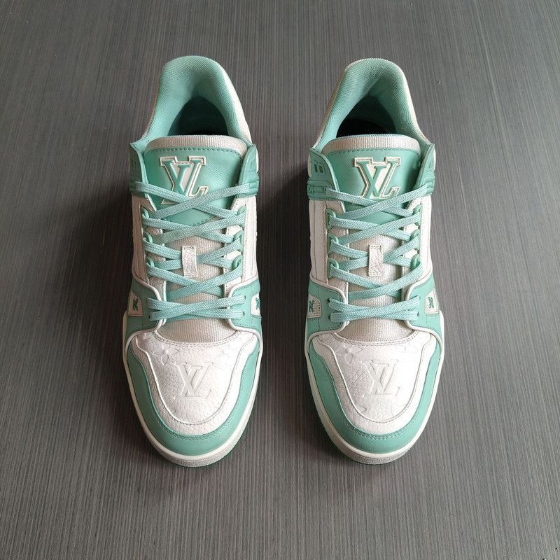 Louis Vuitton Louis Vuitton Trainer Low-Top Sneakers in Tiffany Green -25 Size US 7 / IT 37 - 2 Thumbnail