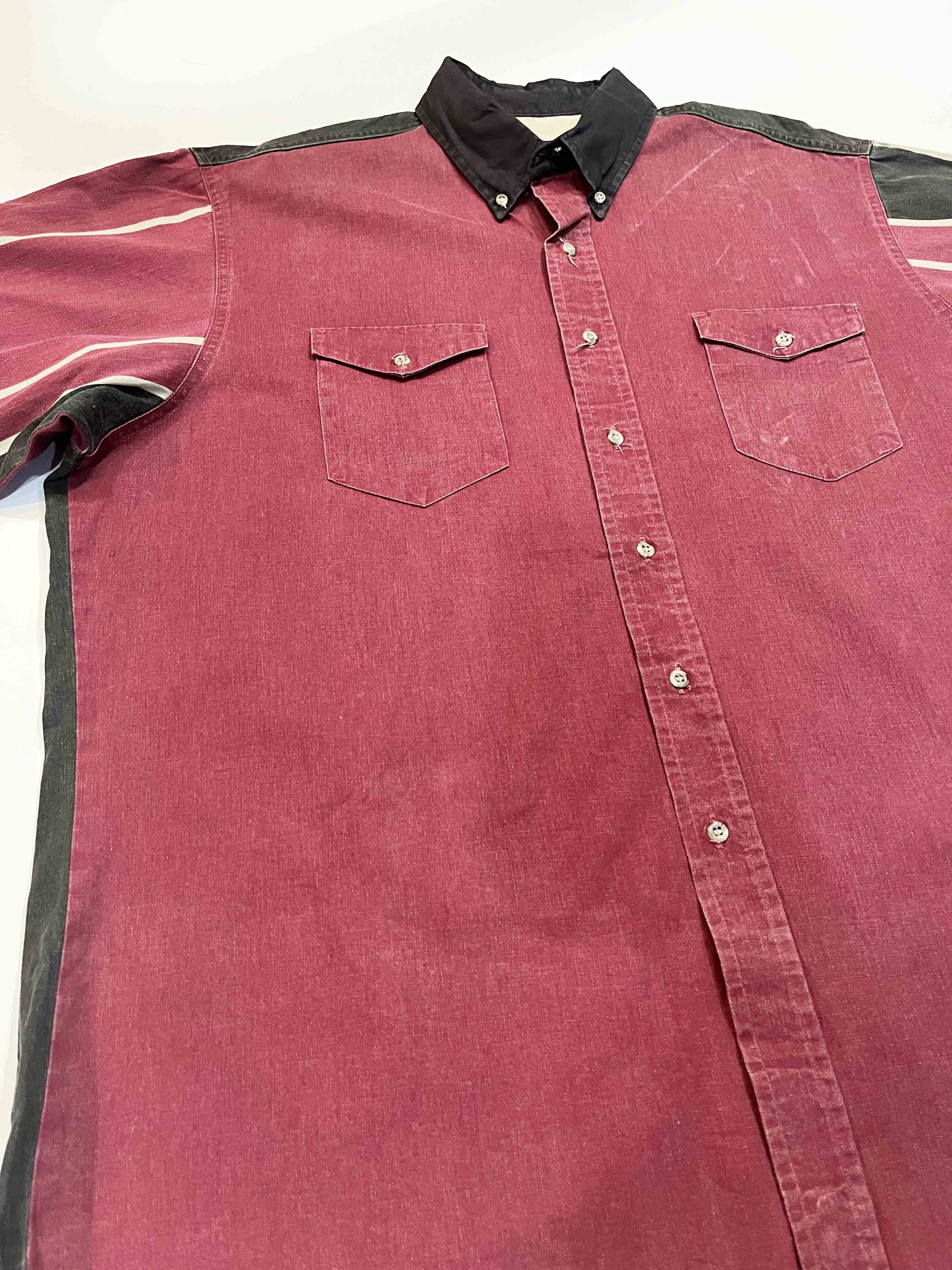 Vintage × Wrangler Vintage Wrangler Brushpopper Western Cowboy Striped Shirt Size US XL / EU 56 / 4 - 5 Thumbnail