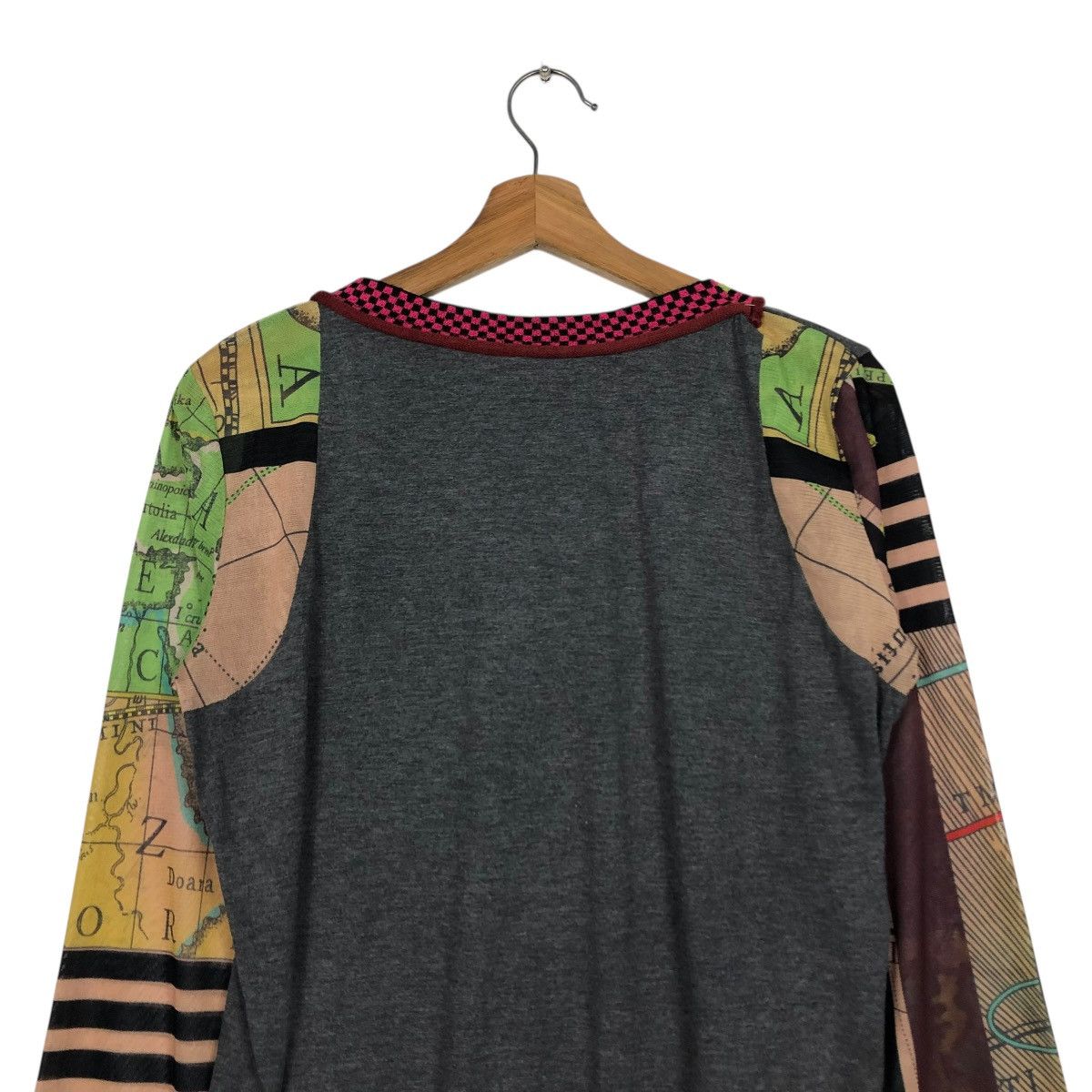 Japanese Brand 🔥VINTAGE FULL PRINT LONG SLEEVE LINEA MONICA MAP DESIGN Size L / US 10 / IT 46 - 11 Thumbnail