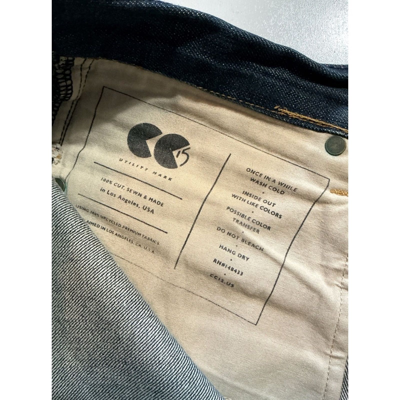 Denime CC15 Los Angeles Nathan Bogle JN02 Button Fly Men’s Blue Denim Jeans Sz 32 Slim Regular Size 34 30 Inseam Mens Jeans Color Blue - 2000s 90s? Size US 32 / EU 48 - 5 Thumbnail