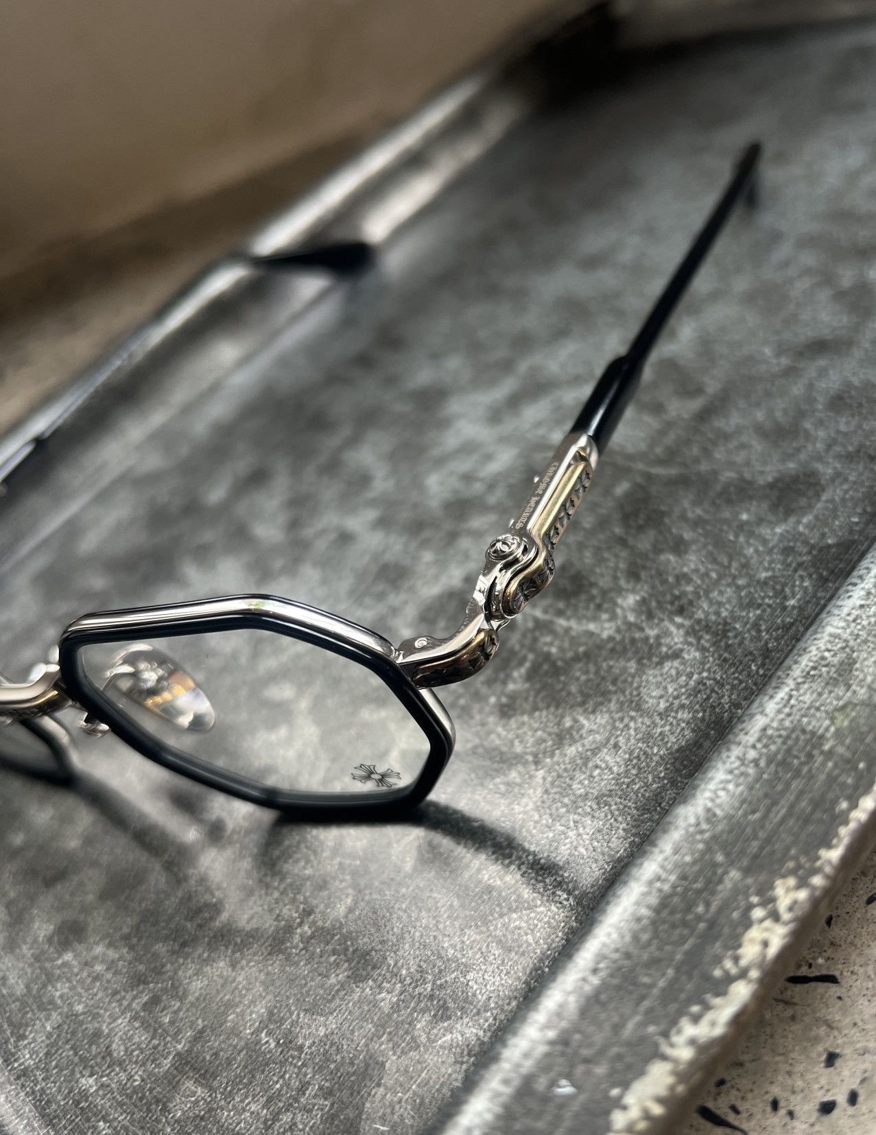 Chrome Hearts Chrome Hearts TATTERS BLACK/SILVER Glasses Size ONE SIZE - 3 Thumbnail